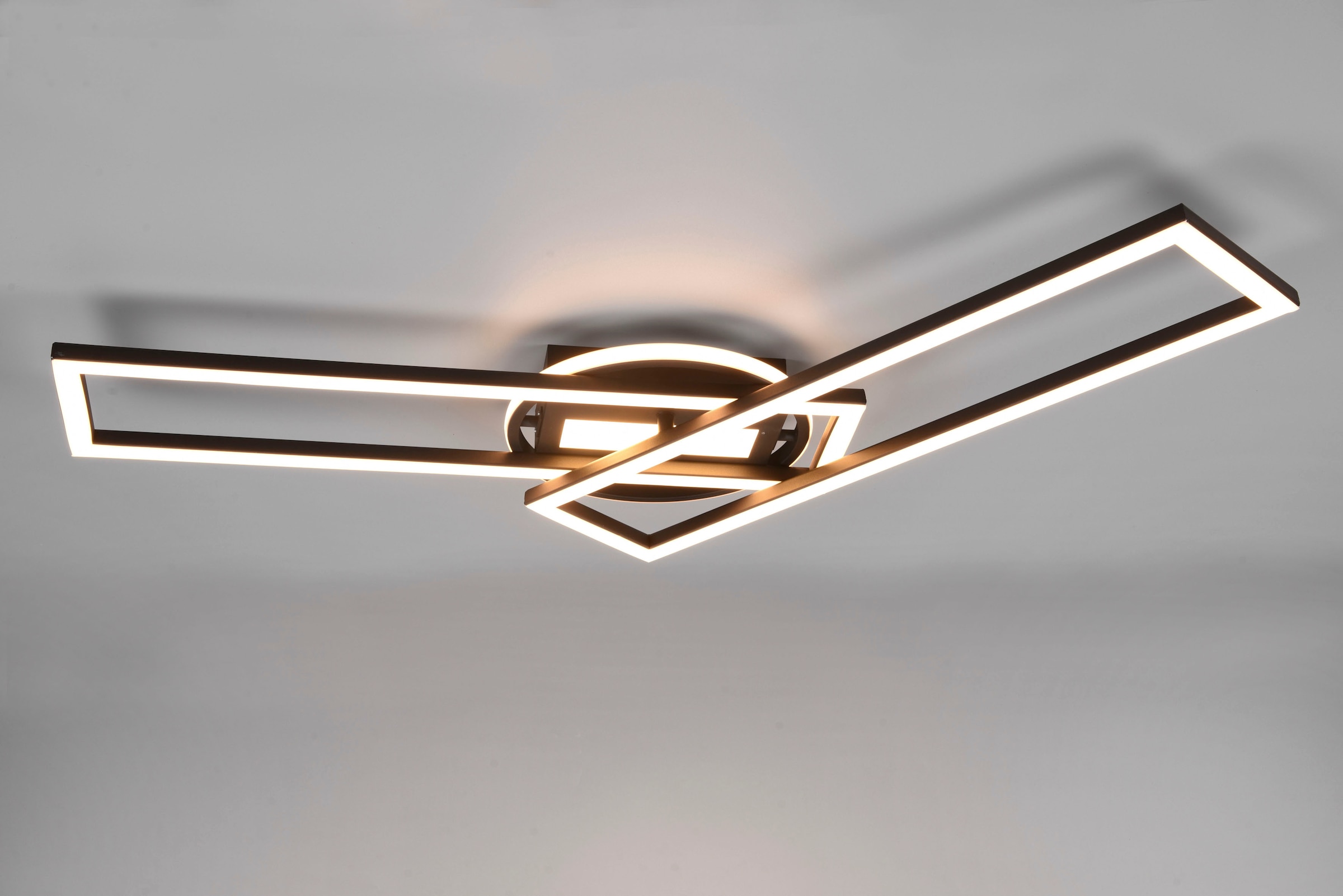 BAUR 1 Leuchten Deckenlampe kaufen 4500 Fernbedienung »Twister«, Lumen flammig-flammig, Memory LED | Deckenleuchte TRIO Lichtfarbe einstellbar