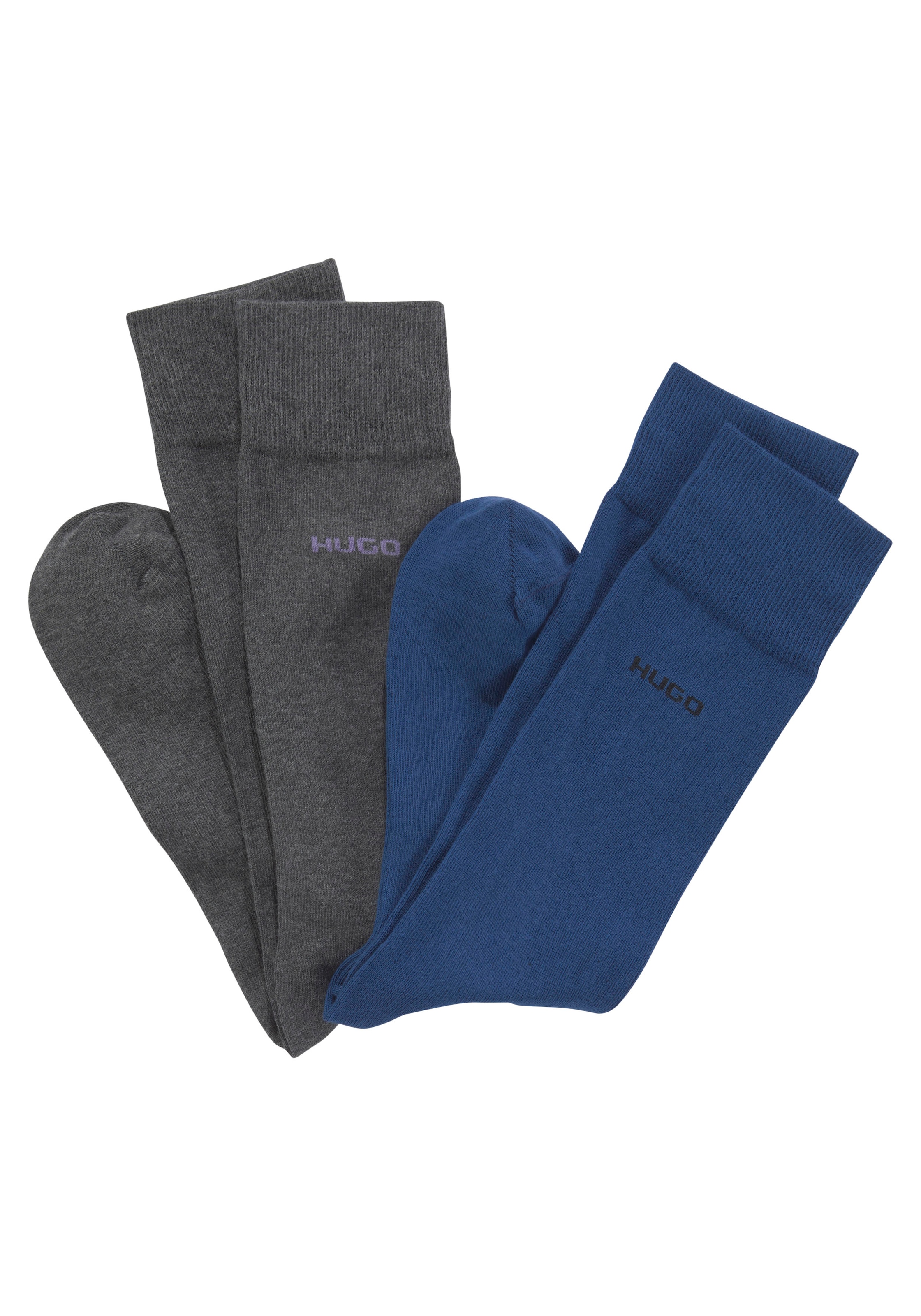 HUGO Businesssocken RS CC«, mit kaufen | Logodruck (Packung, COLORS BAUR Paar), »2P 2 dezentem UNI