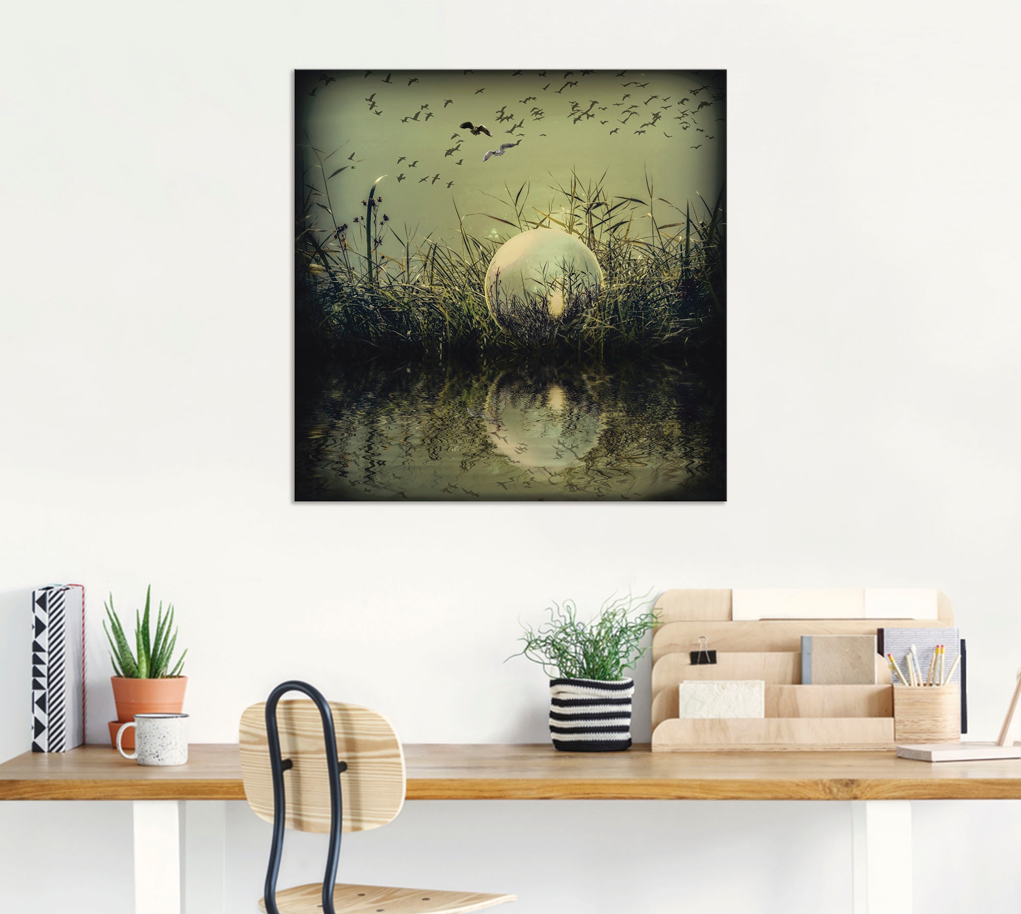 Artland Wandbild »In der Glaskugel - Mystische Au«, Landschaften, (1 St.), als Alubild, Outdoorbild, Leinwandbild, Poster in verschied. Größen