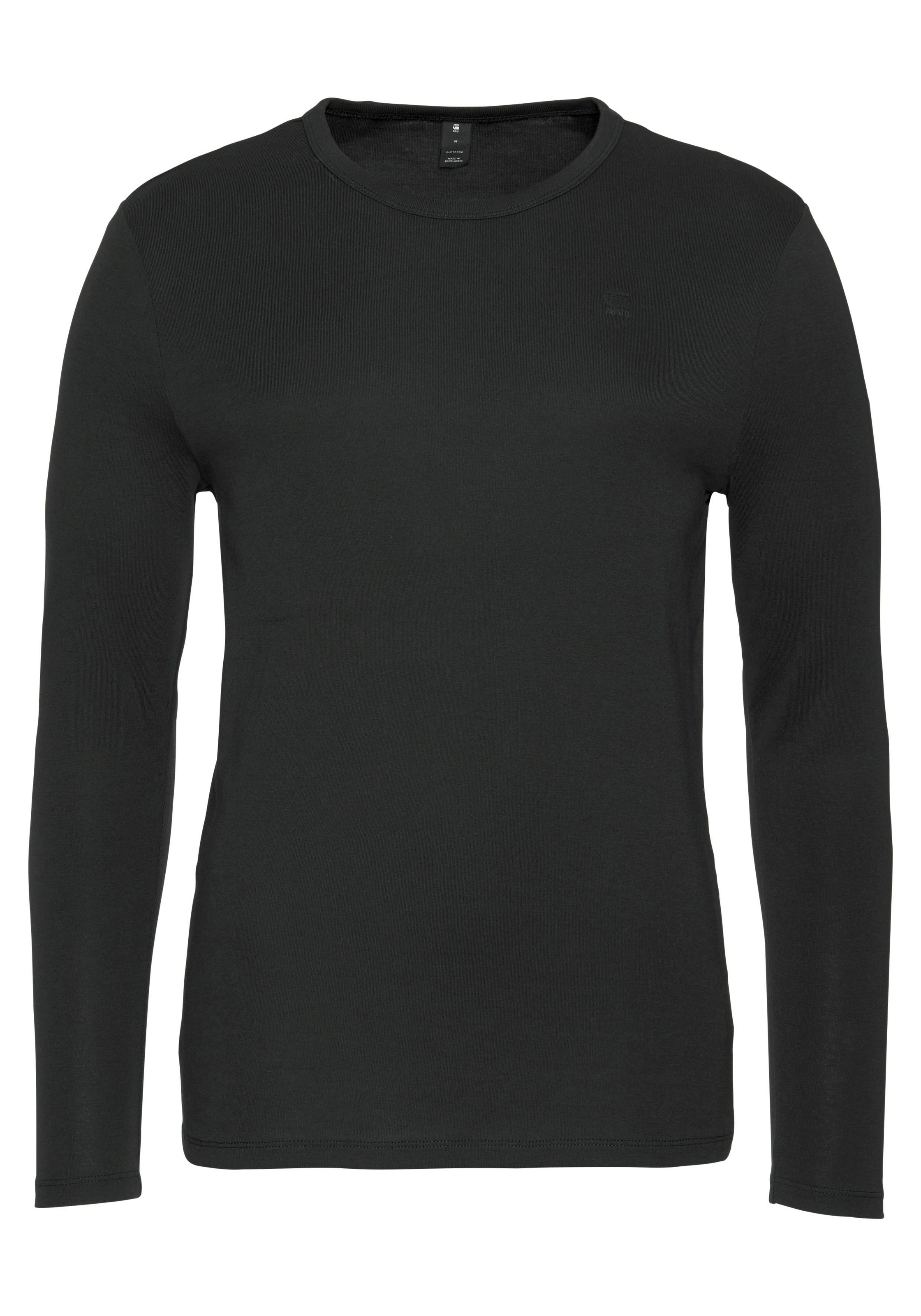 G-STAR Langarmshirt, Basic-Artikel aus blickdichter, hochwertiger Baumwollqualität