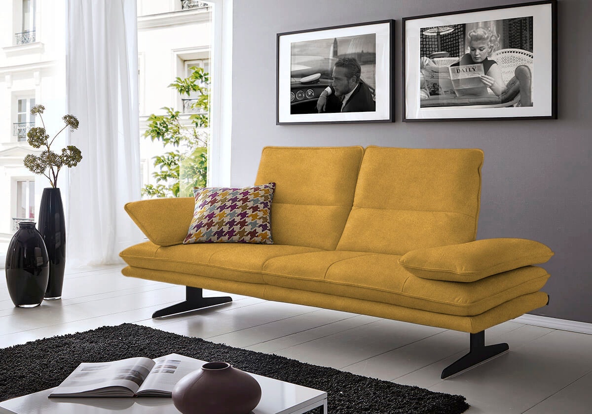 W.SCHILLIG 2-Sitzer "broadway, Designsofa mit tollem Sitzkomfort, Breite 216cm" Sitztiefenverstellung, Kopfteil- & Seitenteilverstellung, Breite 216cm