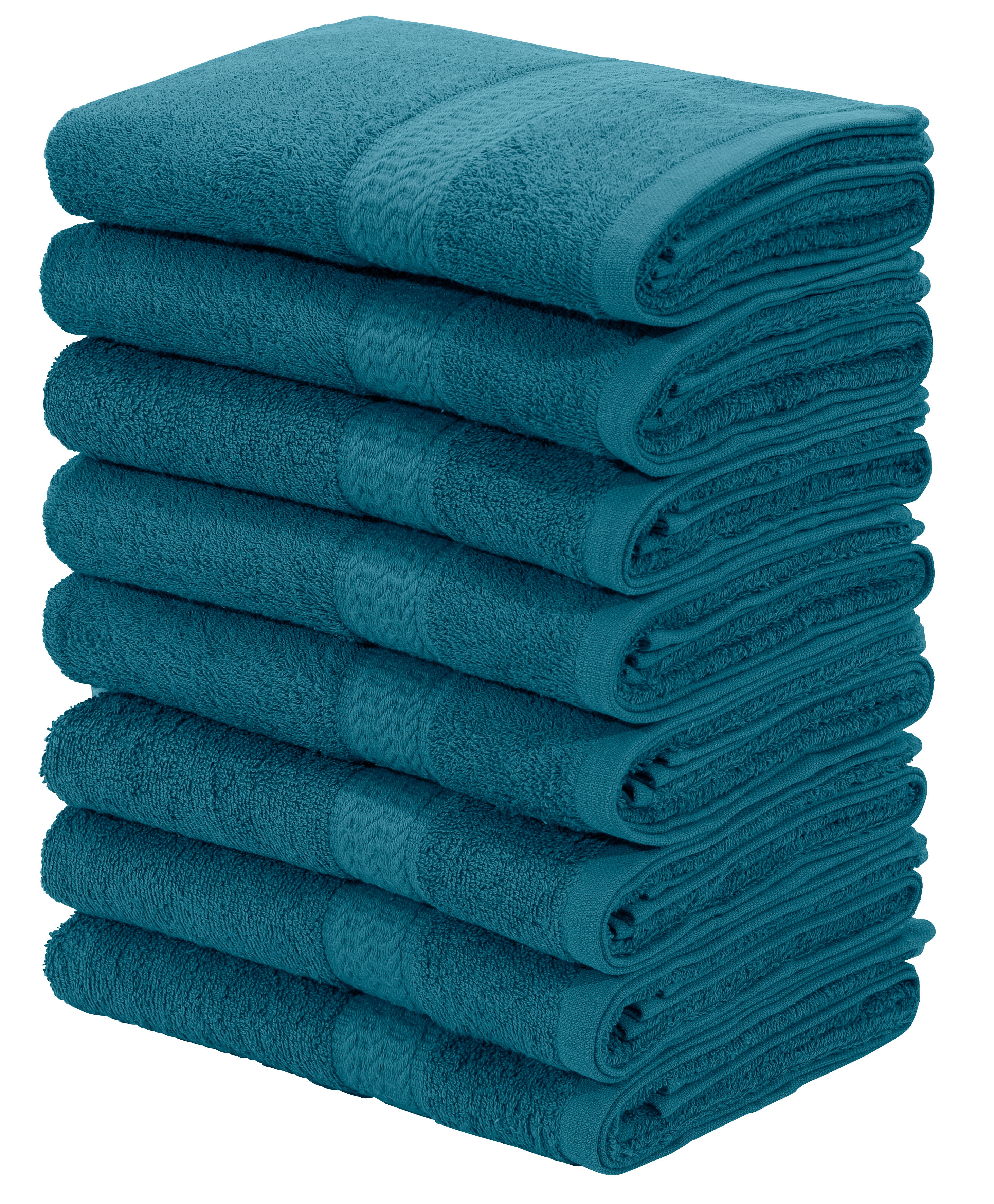 OTTO home Handtücher "Juna, als Set und Serie erhältlich, 8 Handtücher, 50x100cm" 8-tlg. Handtuch-Set, 100% Baumwolle, mit Bordüre, Uni-Farben, weich