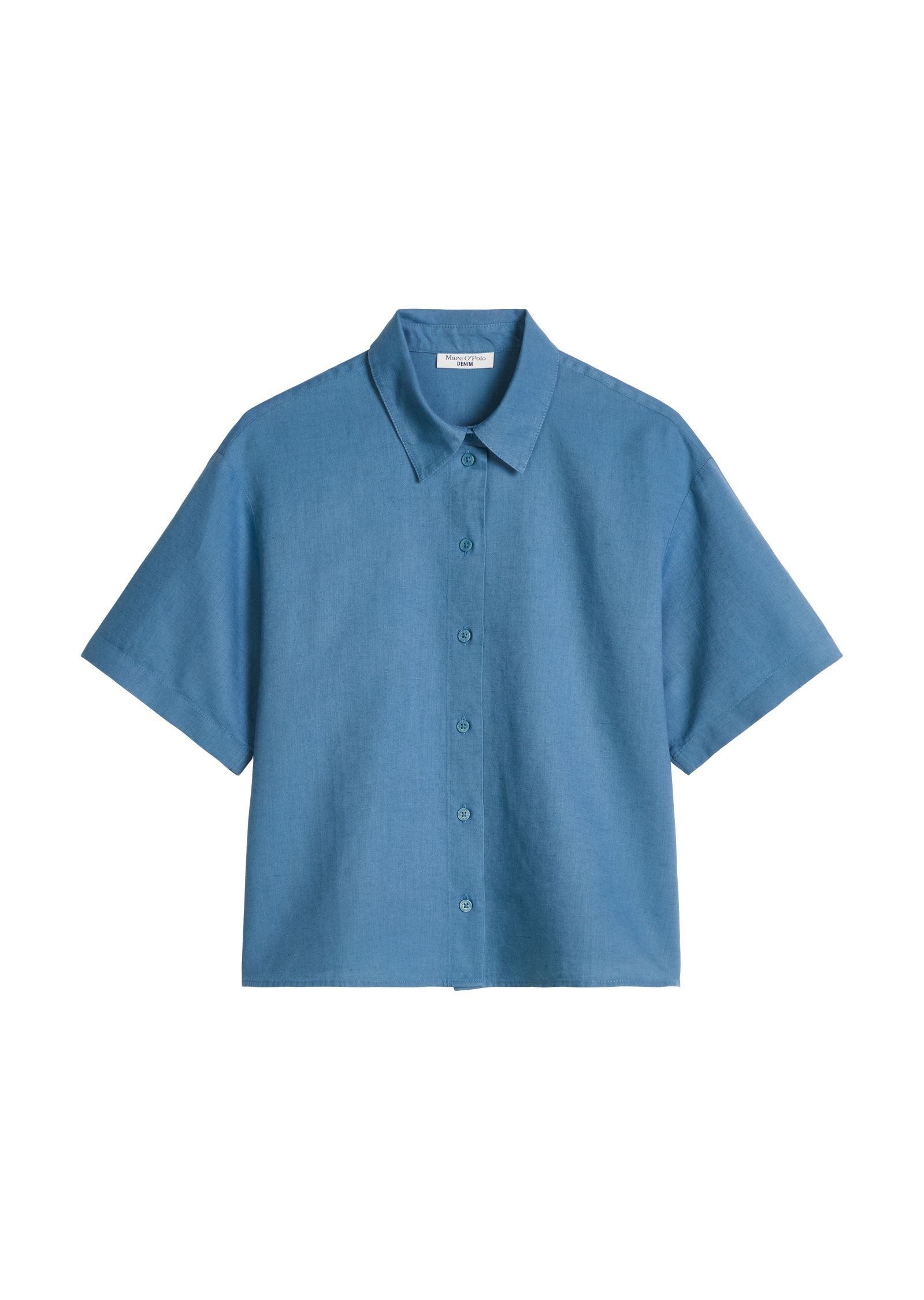 Marc O'Polo DENIM Kurzarmbluse »aus Leinen-Baumwolle-Mix«