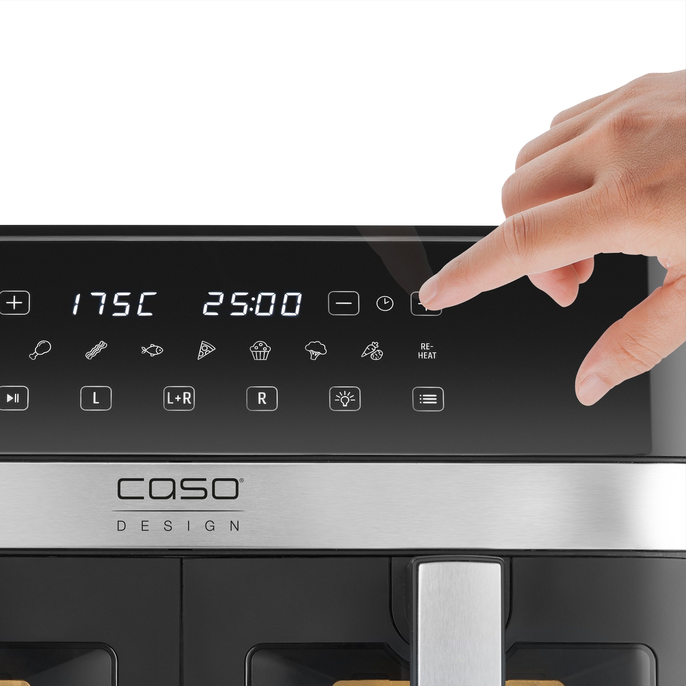 Caso Heißluftfritteuse »3186 Design AirFry DuoChef«, 2200 W, Fassungsvermögen 0 l