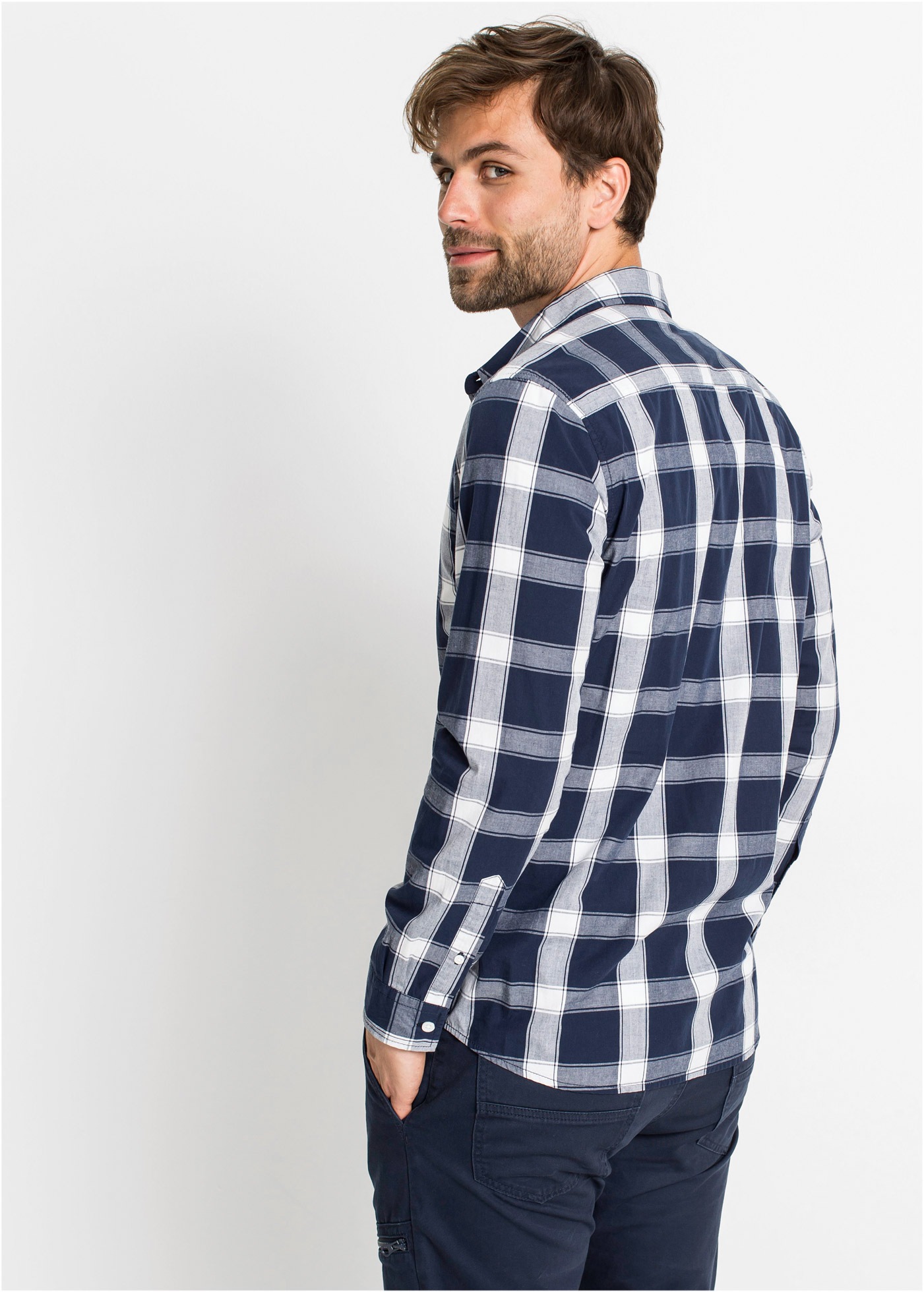 bonprix Langarmhemd "Langarmhemd aus reiner Baumwolle" regular fit, aus rei günstig online kaufen