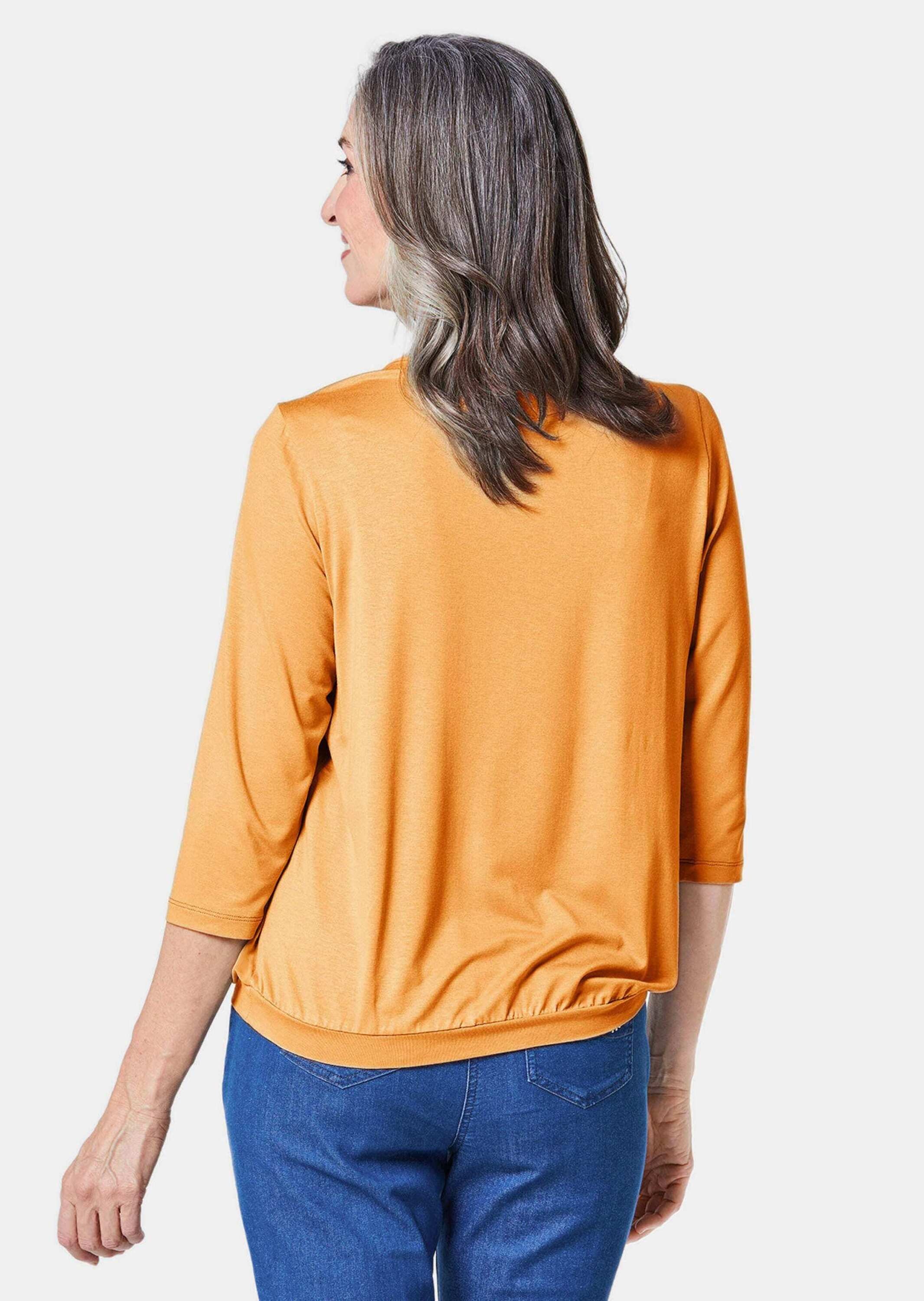 GOLDNER Kurzarmbluse »Blusenshirt Gepflegtes Shirt in eleganter Blusen-Optik«