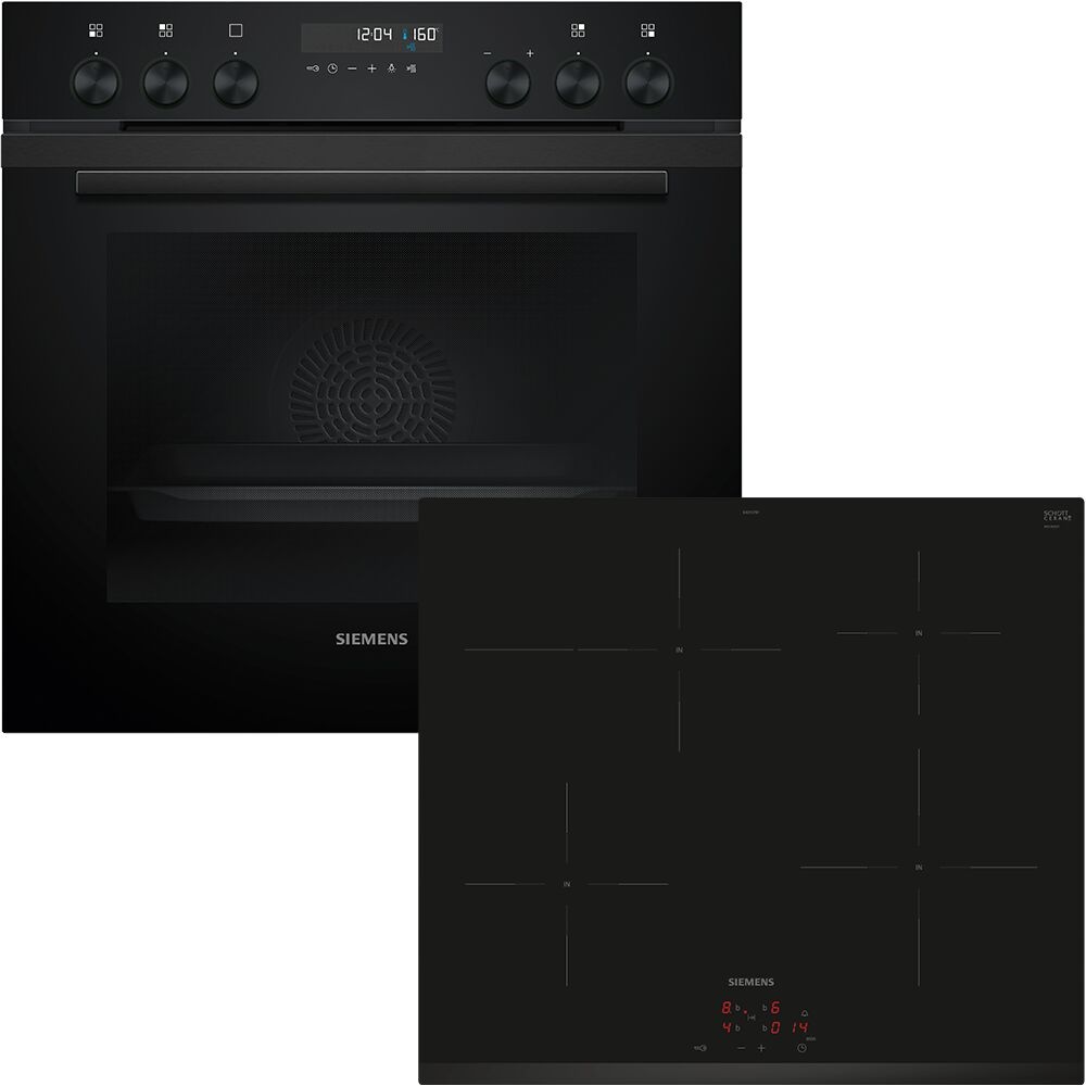 SIEMENS Elektro-Herd-Set "PQ522IAAB", schwarz, Herdsets, activeClean