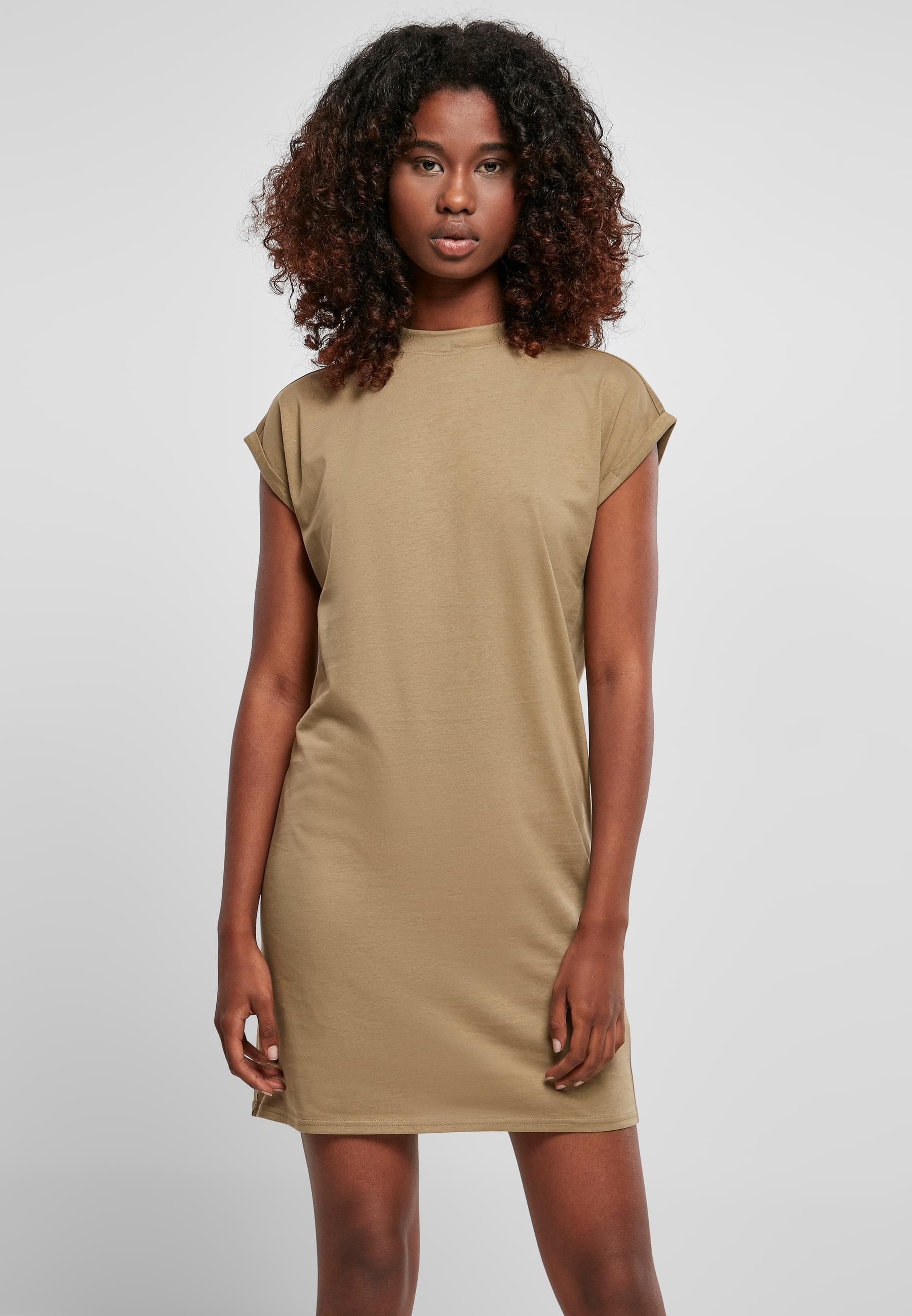 URBAN CLASSICS Shirtkleid »Urban Classics Damen Ladies Turtle Extended Shoulder Dress«, (1 tlg.)