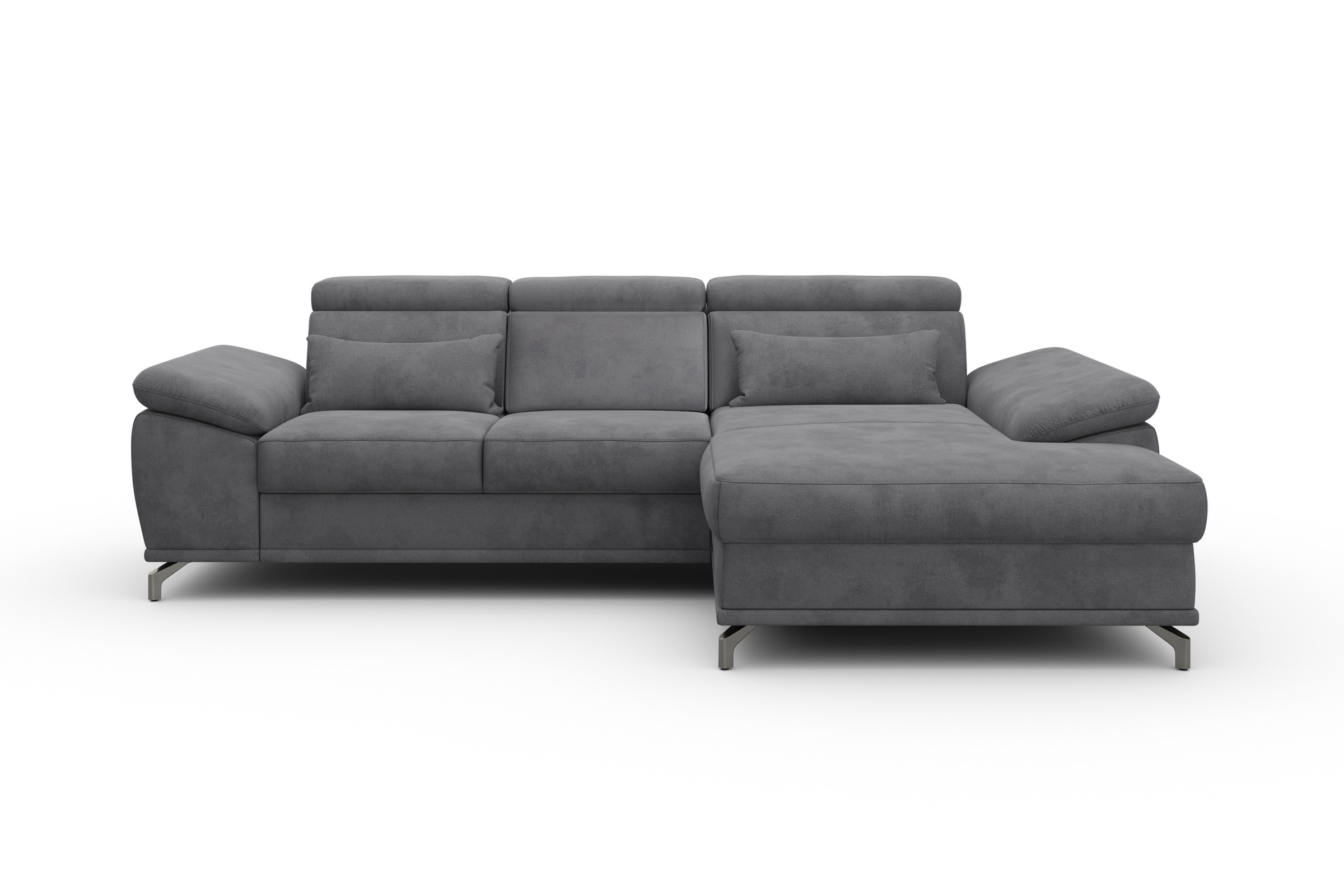 sit&more Ecksofa "Cabrio L-Form, B: 295 cm, mit Sitztiefen-, Arm- & Kopfteilverstellung" 2 Nierenkissen, Federkern, mit Schlaffunktion und Stauraum
