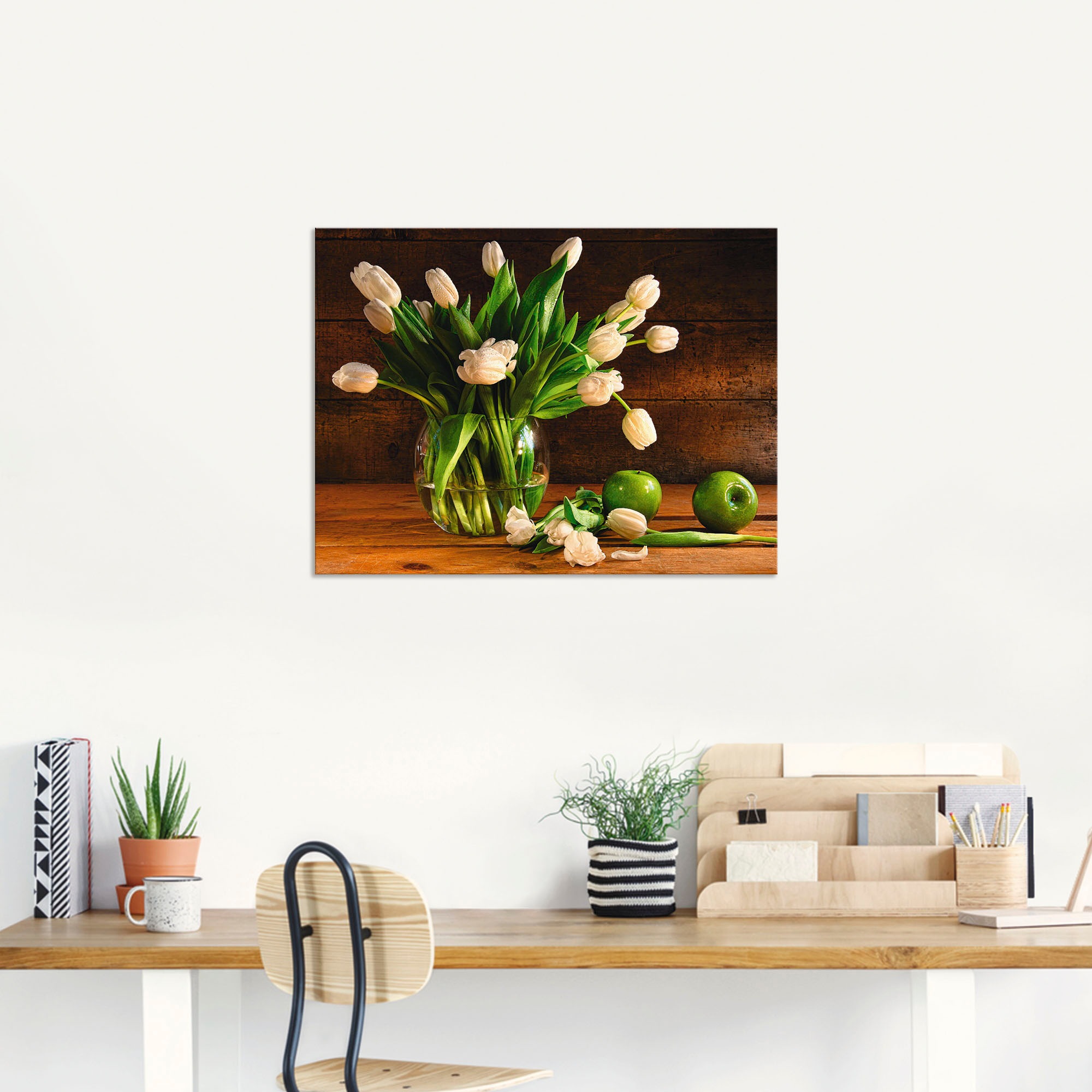 Artland Wandbild "Tulpen in Glasvase", Blumen, (1 St.), als Alubild, Outdoo günstig online kaufen