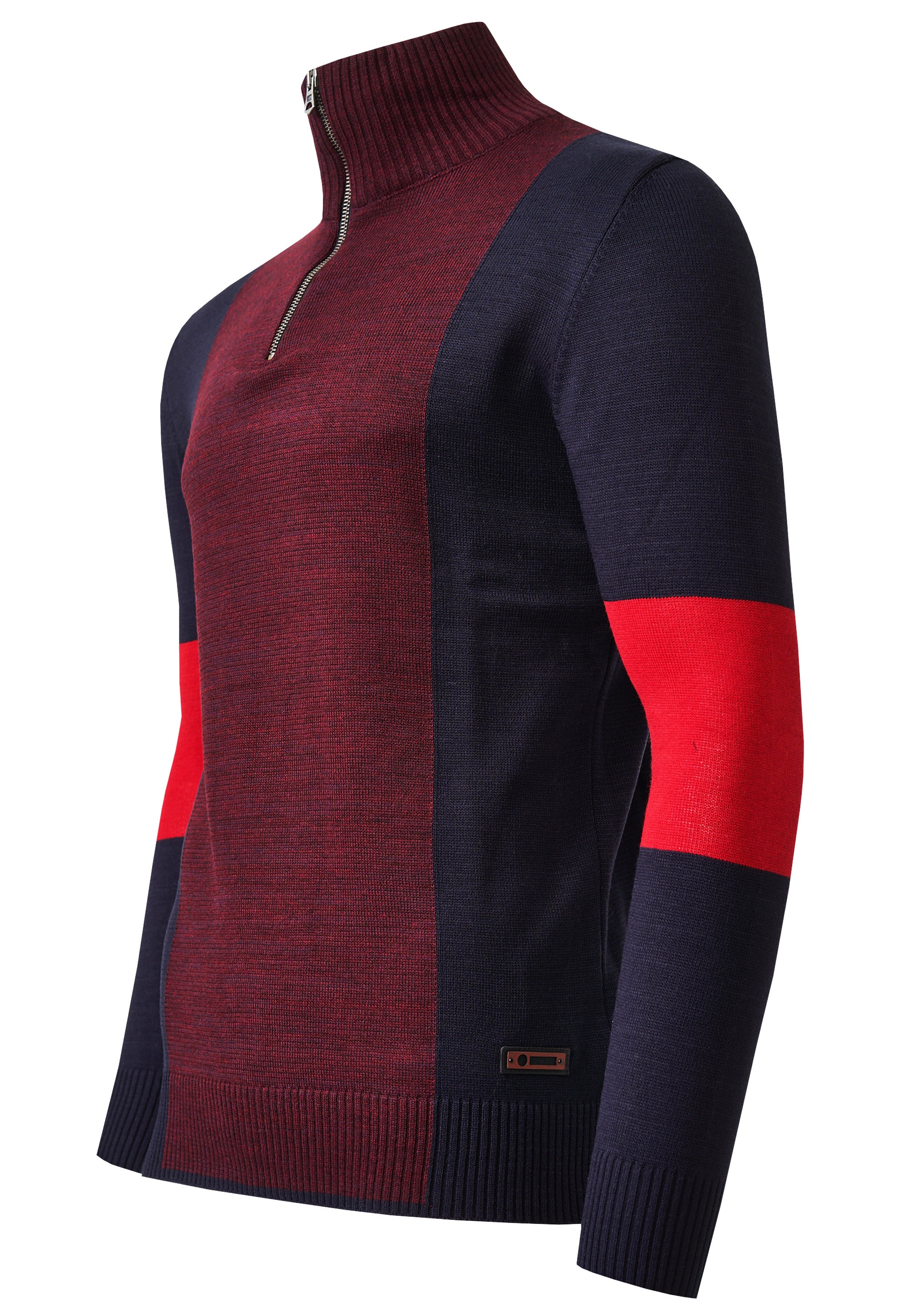 Rusty Neal Strickpullover, mit bequemen Half-Zip
