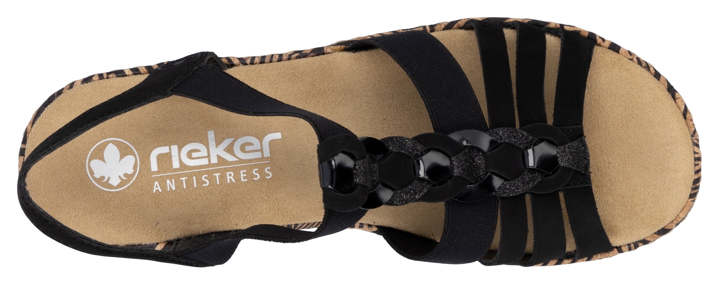 Rieker Plateausandaletten, Sommerschuh, Urlaubschuh, Sandalette mit dekorativem Schmuckelement