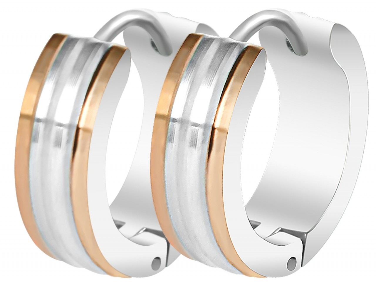 Adelia's Women Steel Hoop Earrings Gold 12mm