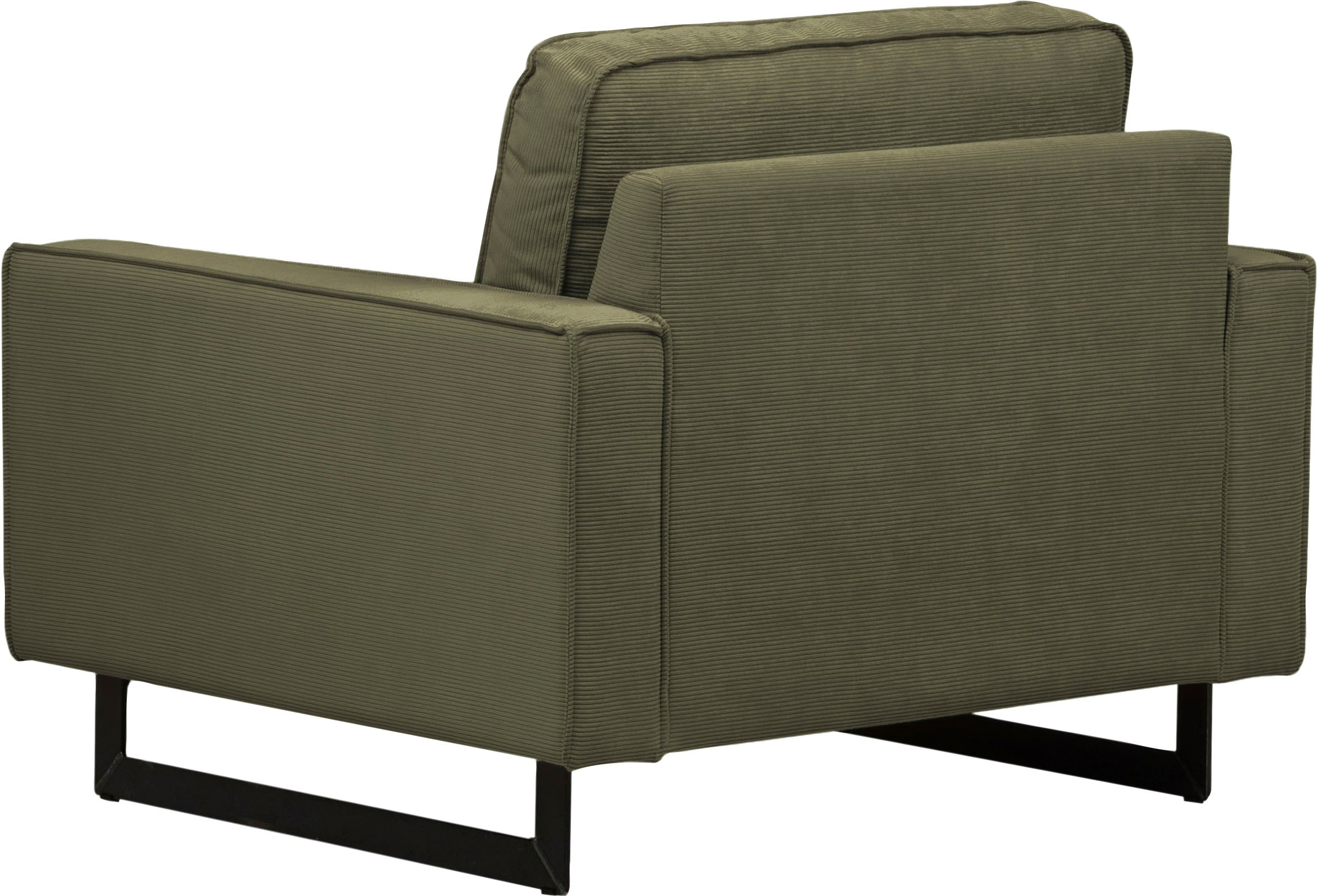 Places of Style Loveseat »Pinto«, mit Keder, Metallfüßen und auch in Cord Bezug erhältlich