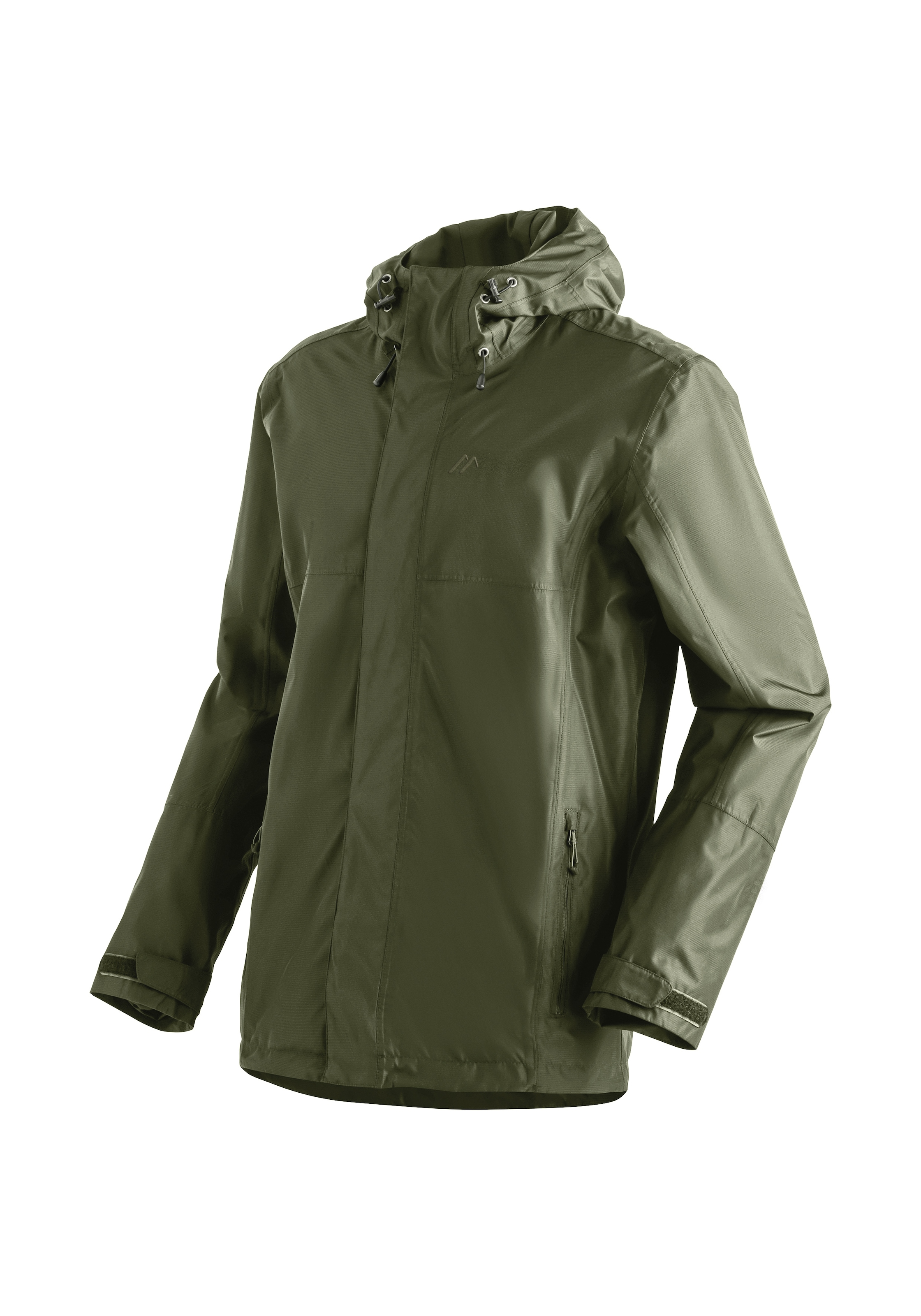 Regenjacke MAIER SPORTS "Abbenstein M", Herren, Gr. 46, grün (moosgrün), 100% Polyester, Jacken Regenjacke, Herren Jacke wasserdicht, moderner Windbreaker, Outdoorjacke, Reg. Fit