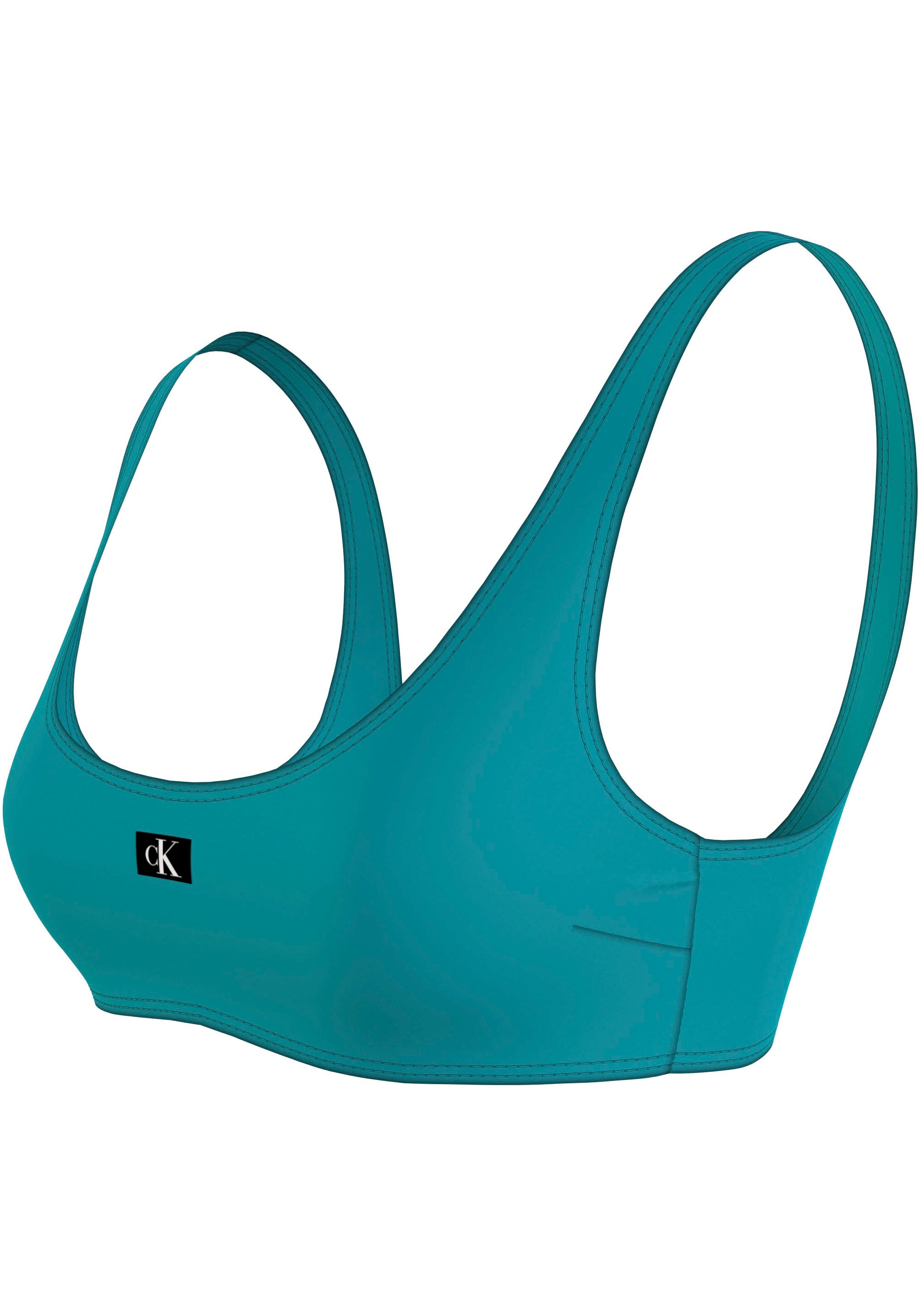 Calvin Klein Swimwear Bustier-Bikini-Top »BRALETTE-RP«, mit Logo-Patch