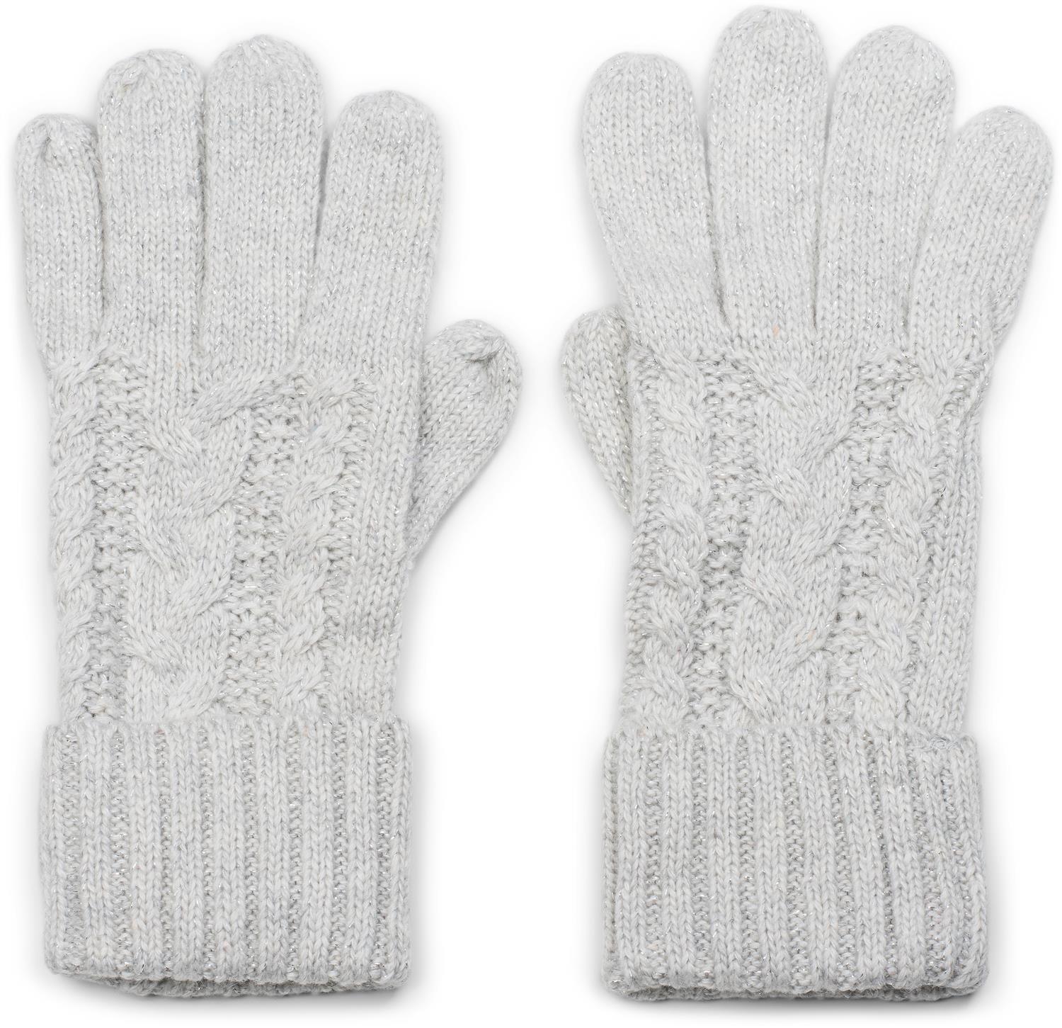 styleBREAKER Strickhandschuhe "Strick Handschuhe mit Zopfmuster und Metallic Faden" 1 Stk.