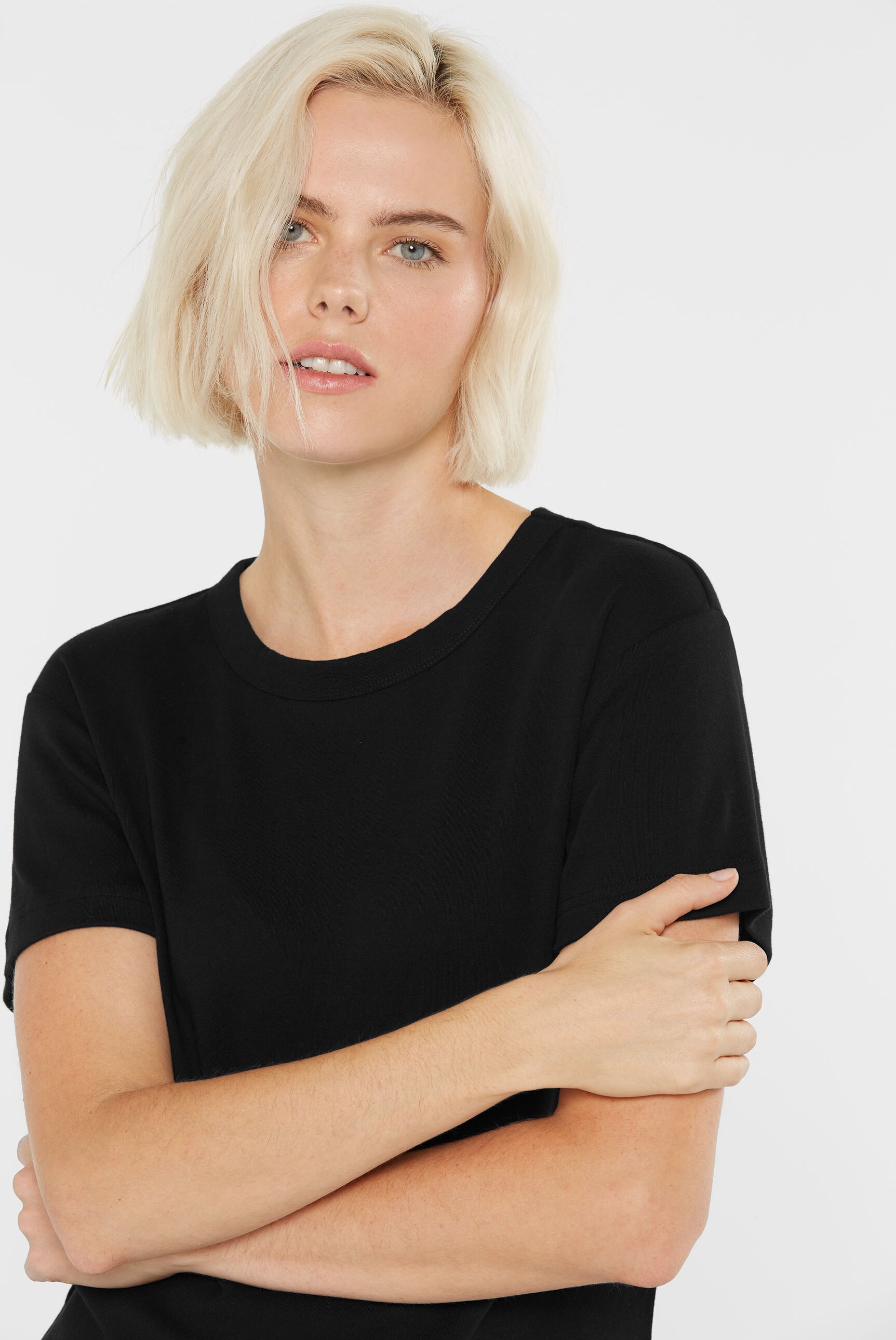 SENSES.THE LABEL Rundhalsshirt, aus Baumwolle