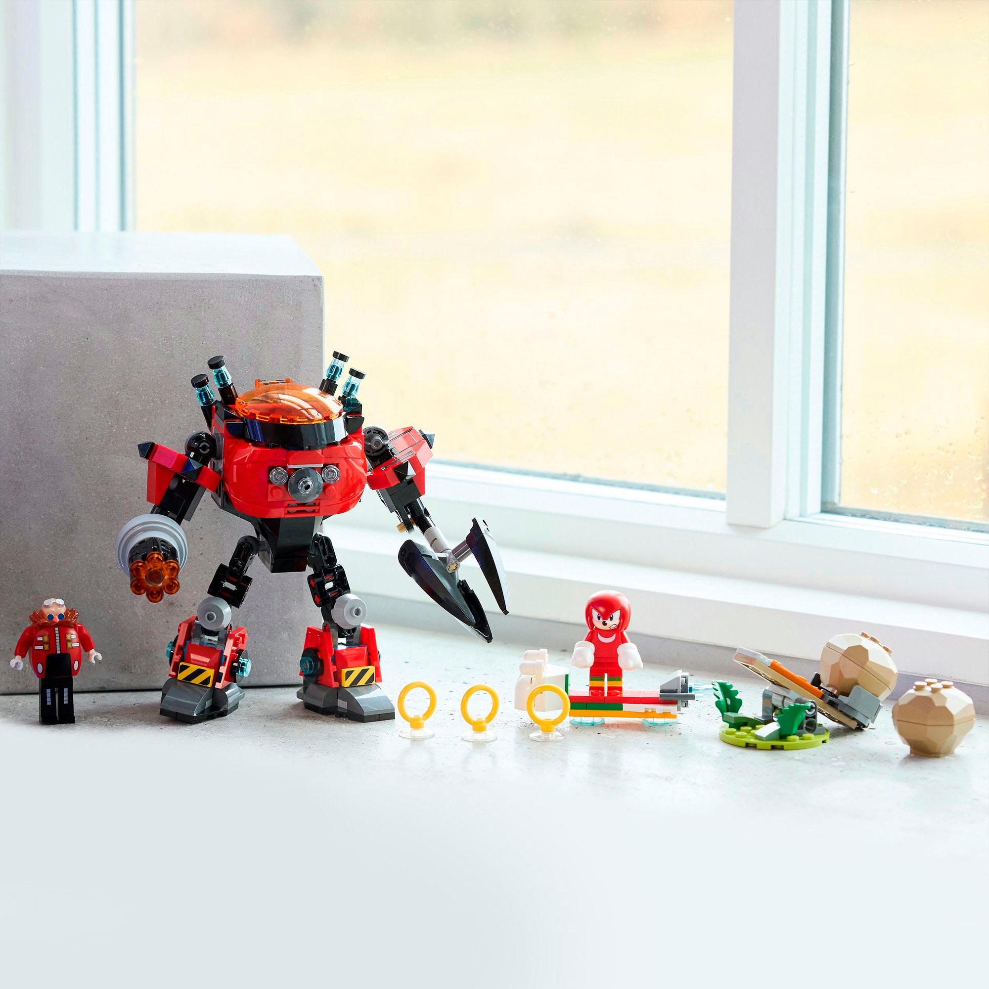 LEGO® Konstruktionsspielsteine »Knuckles vs. Dr. Eggmans Egg Crusher Mech (77005), LEGO Sonic«, (350 St.), Made in Europe