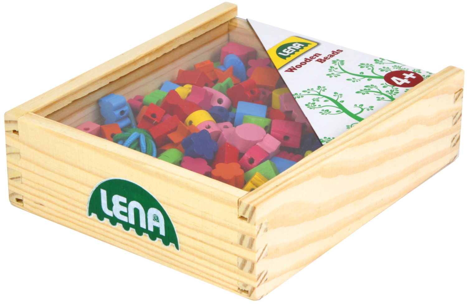 Lena® 1100000002199 »Holzkiste mit Holzperlen« Made in Europe