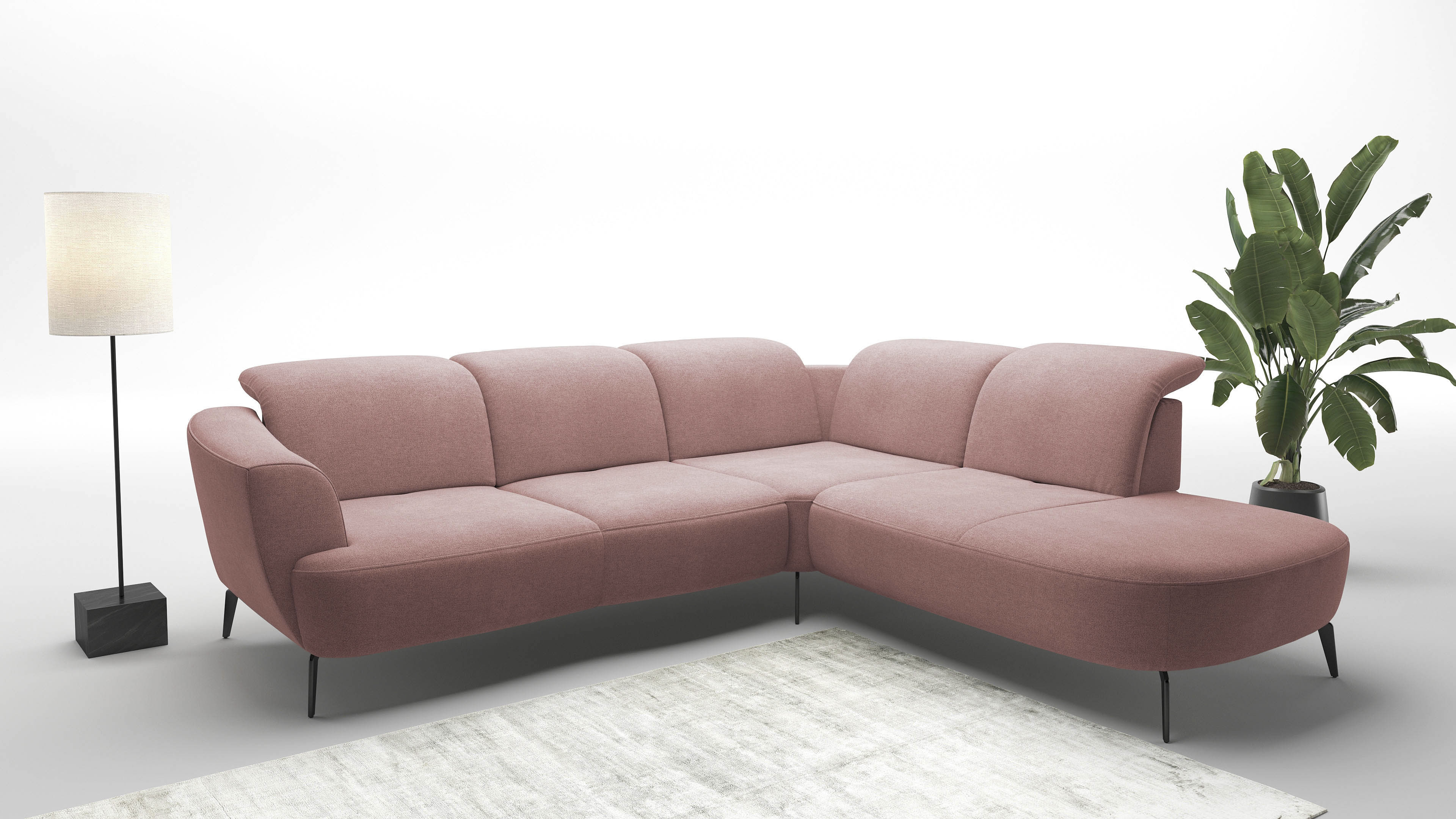 sit&more Ecksofa "Zoe" ink.Sitztiefenverstellung, wahlweise mit Kopfteilverstellung
