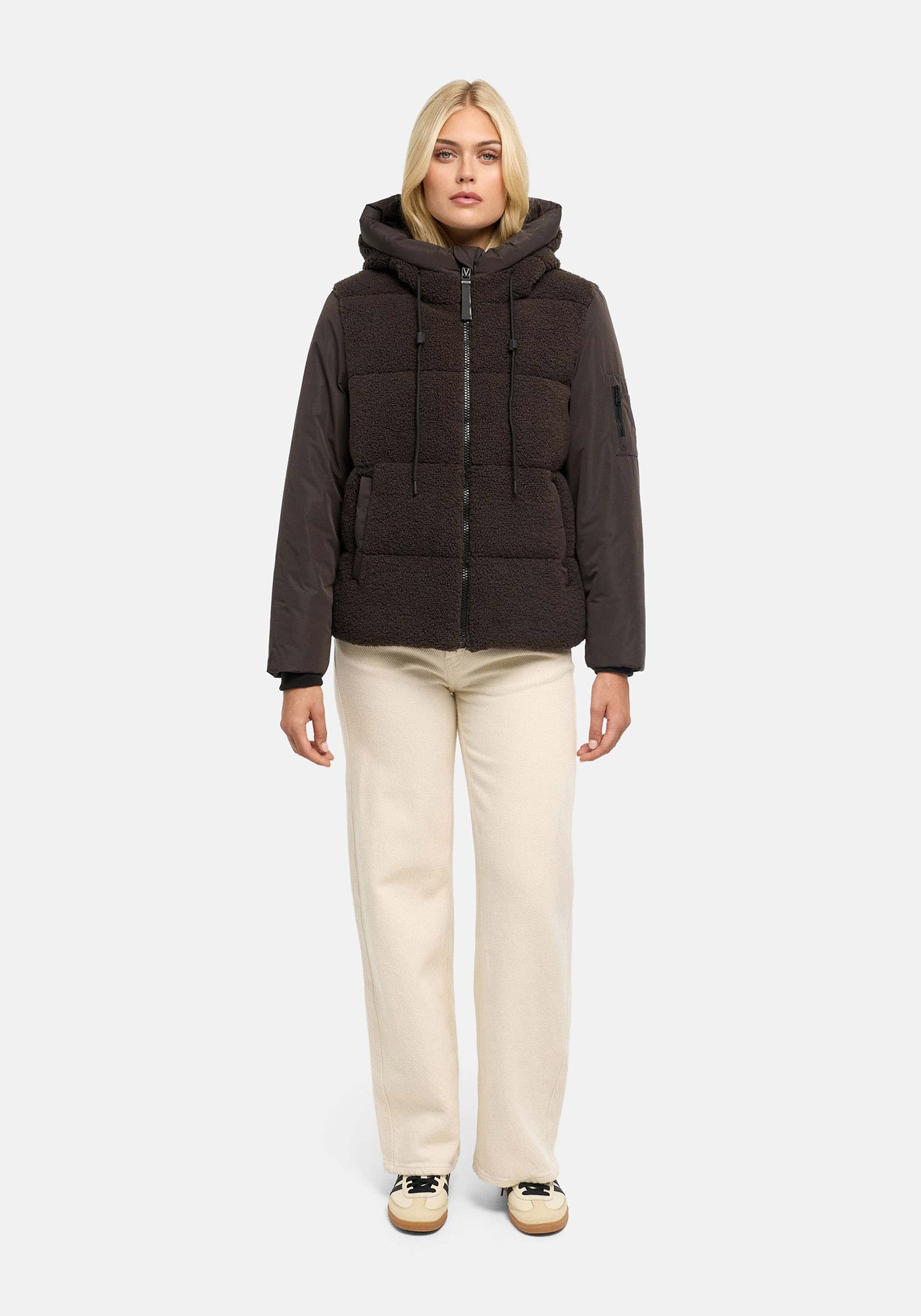 Marikoo "Elidee" mit Kapuze Winterjacke mit Kapuze und praktischen Reißverschlusstaschen