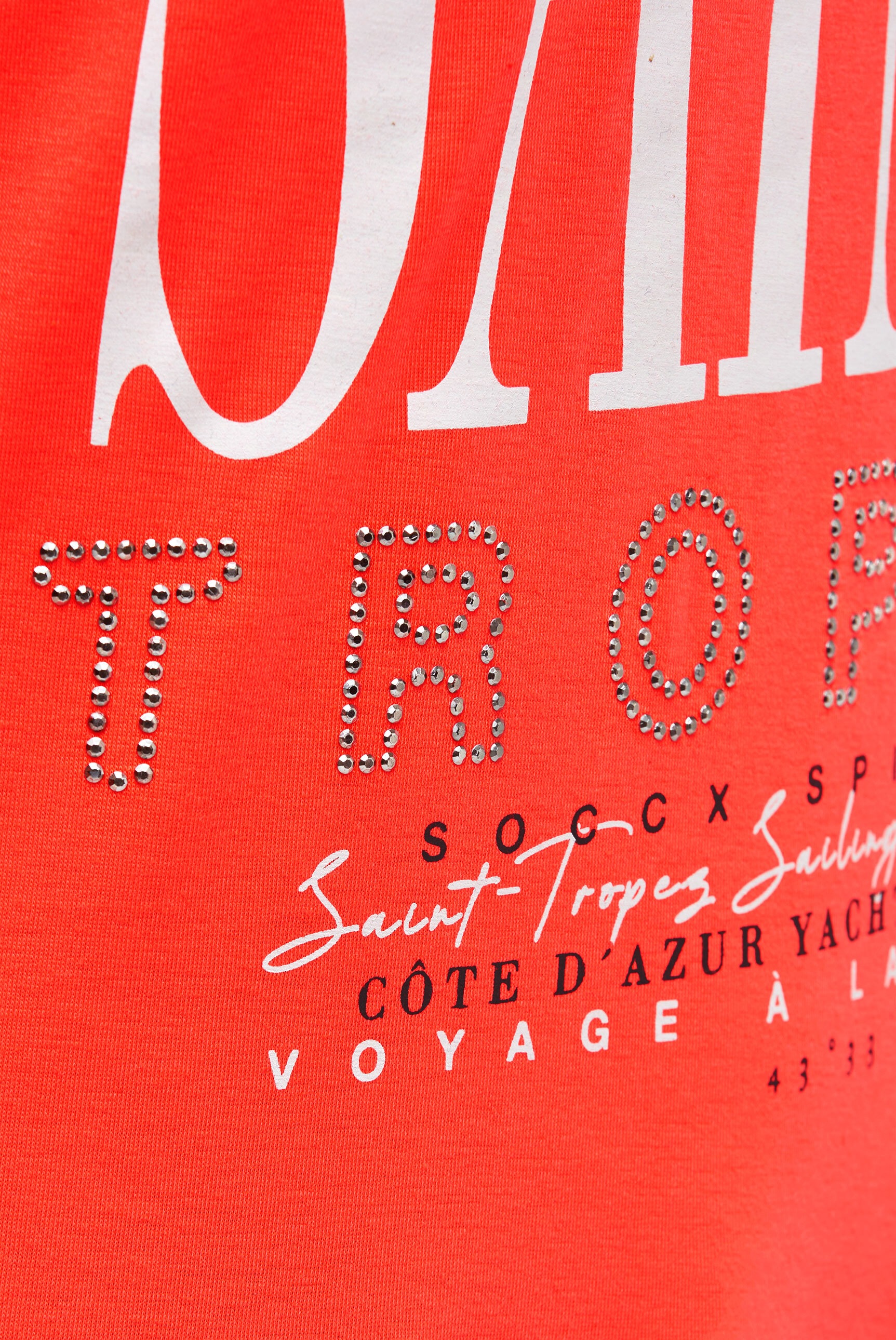 SOCCX Rundhalsshirt mit U-Boot-Ausschnitt