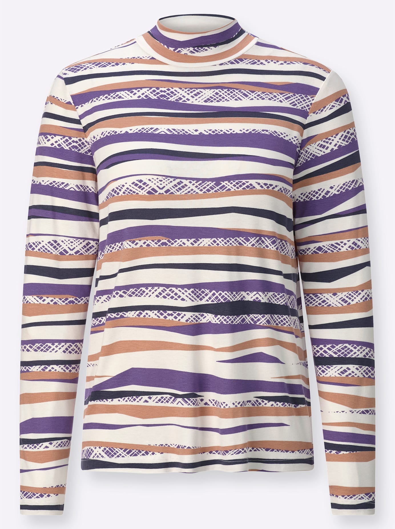 Casual Looks Stehkragenshirt »Druck-Shirt«, (1 tlg.)