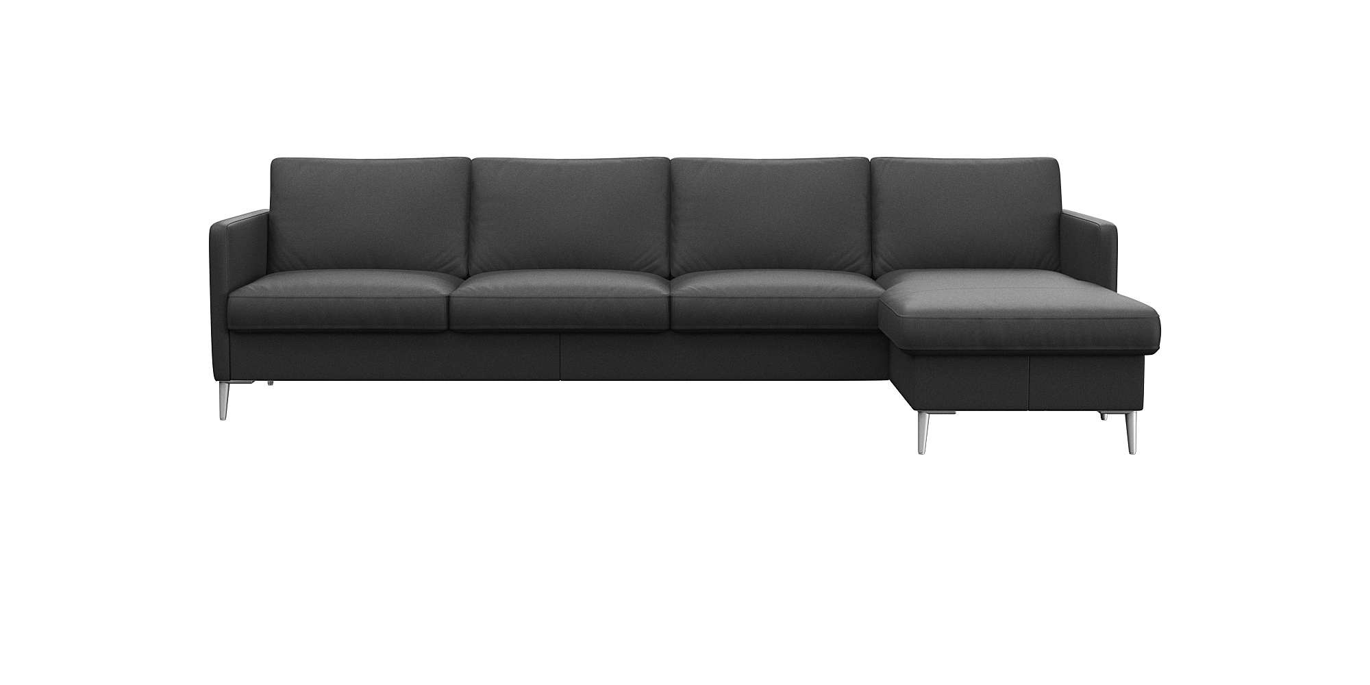 FLEXLUX Ecksofa "Fiore, L-Form, bequem und komfortabel durch hochwertigem Sitzaufbau" schmale Armlehnen, Kaltschaum, Füße Alu