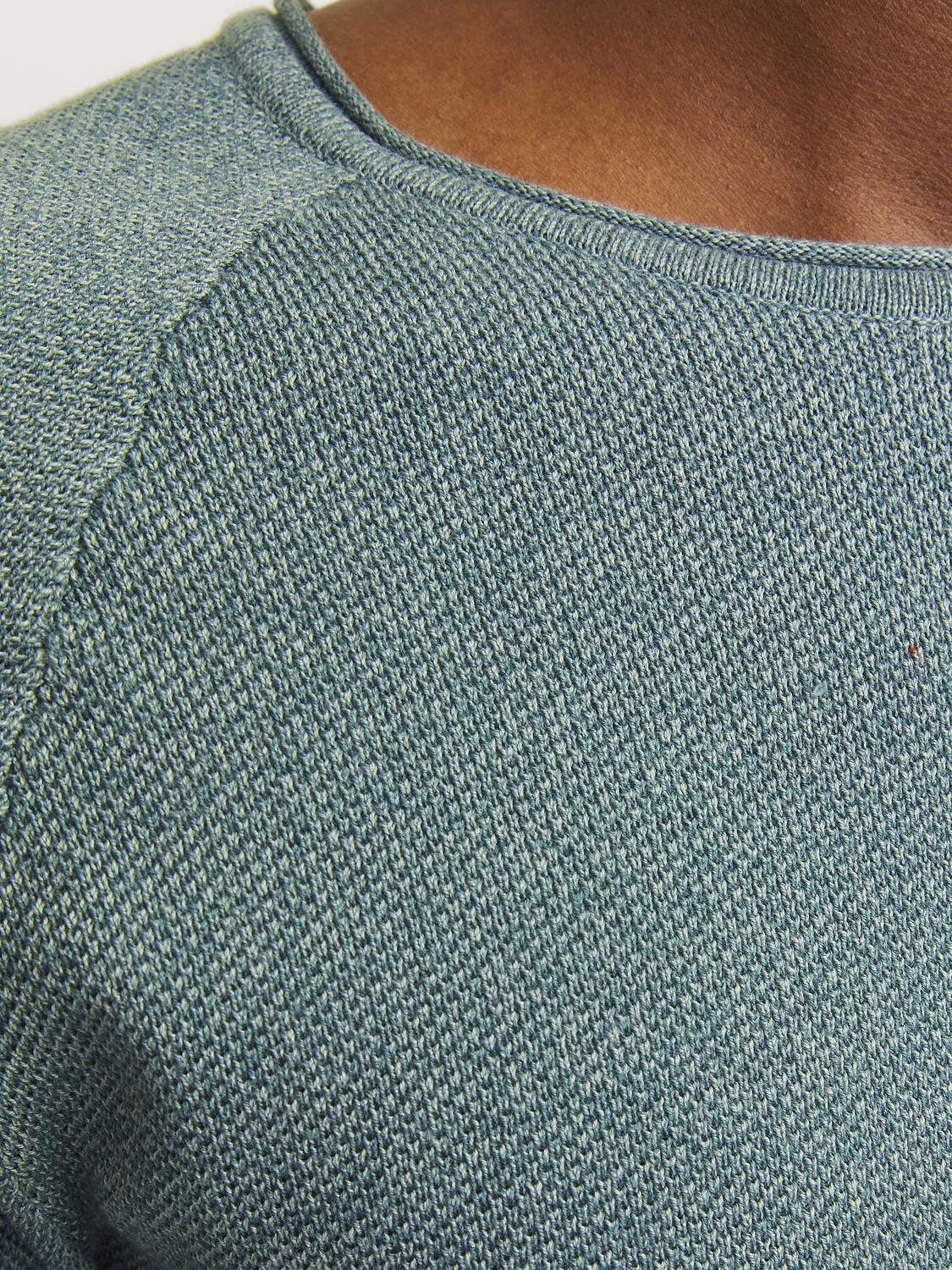Thumbnail - Jack & Jones Rundhalspullover "JJEHILL KNIT CREW NECK NOOS", aus Strukturstrick