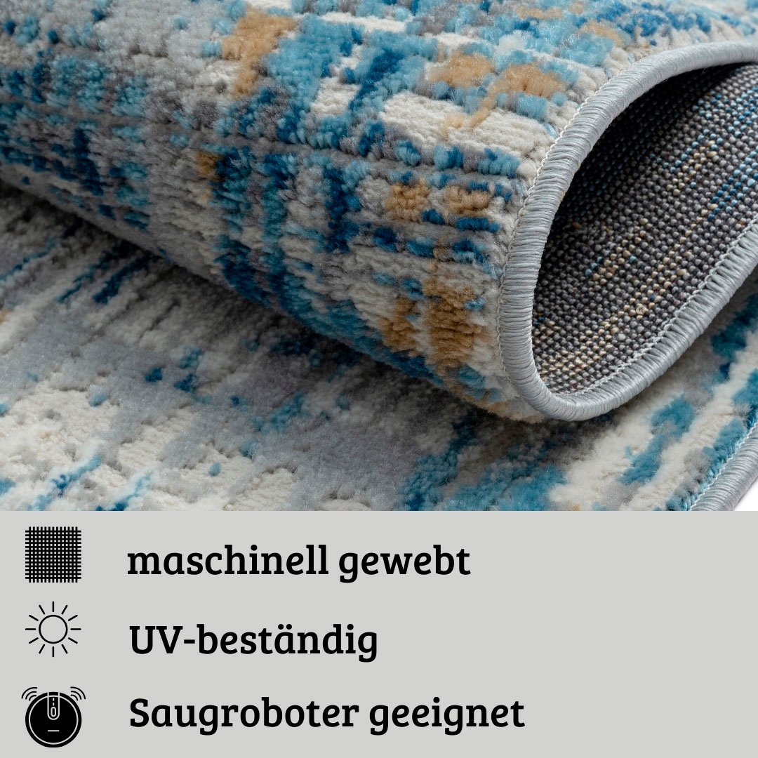 my home Teppich »Niamh Lagerräumung«, rechteckig, 8 mm Höhe, Kurzflor, modernes Design, pflegeleicht, Wohnzimmer