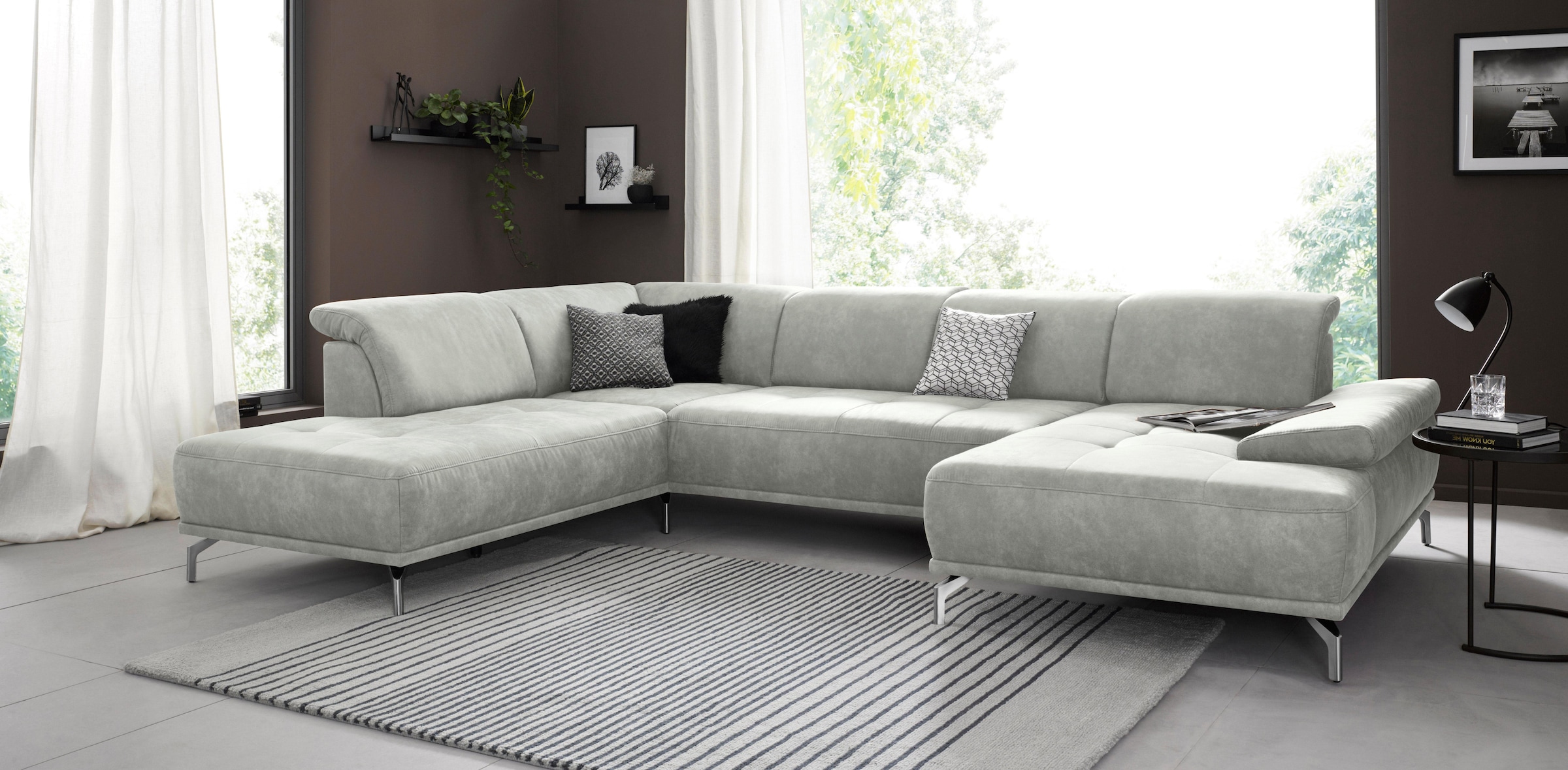 Places of Style Wohnlandschaft "Caluna", Inkl.Sitztiefenverstellung, wahlwe günstig online kaufen