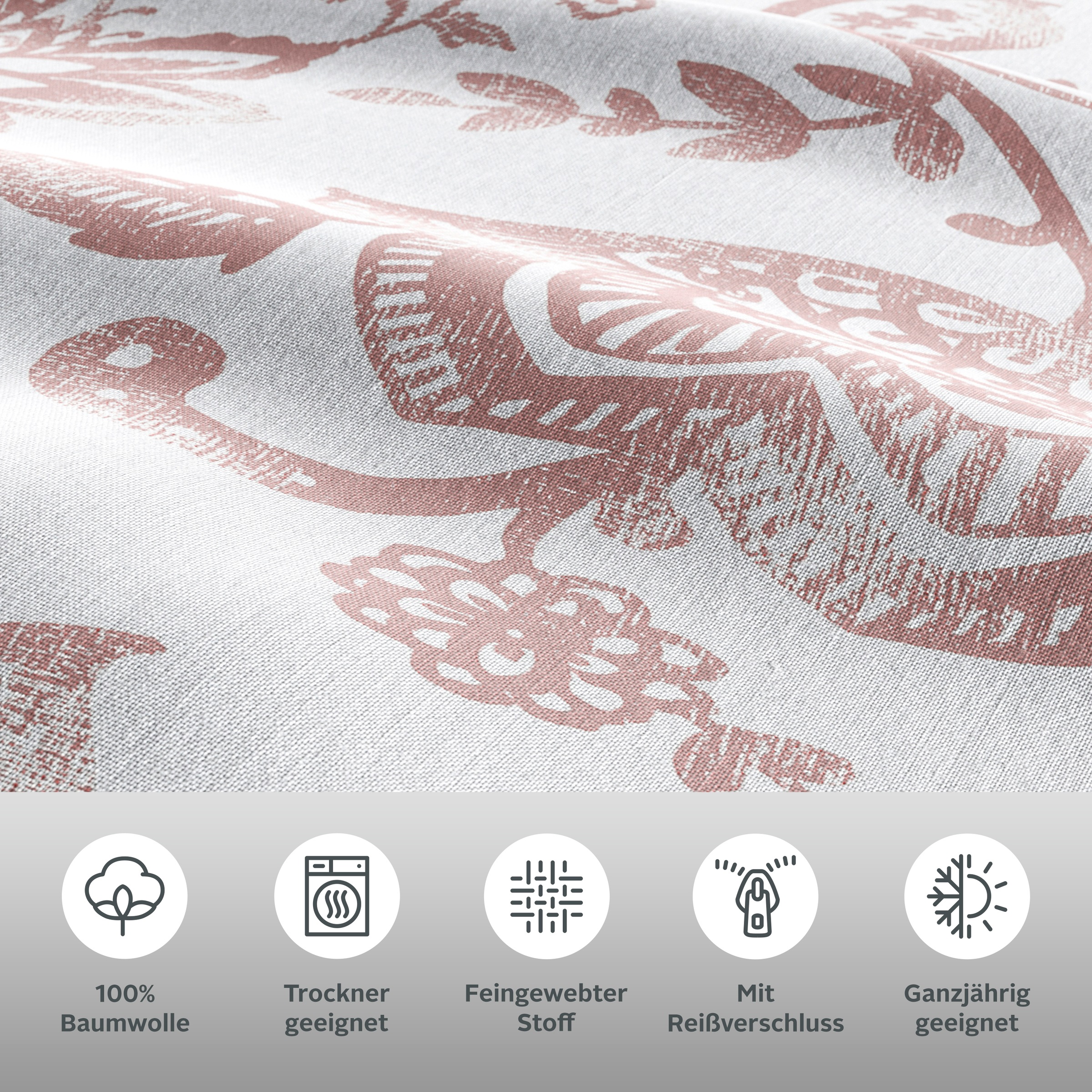 Thumbnail - OTTO home Bettwäsche "Nordby" 2 Stk. Bettwäsche aus Baumwolle, skandinavisches Design, ab Größe 135x200 cm