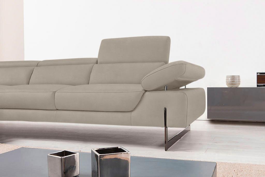 Egoitaliano Ecksofa »Queenie, extravagantes Sofa mit erstklassigem Sitzkomfort«, mit verstellbarer Armlehne und Kopfteilen für Wohlfühlkomfort