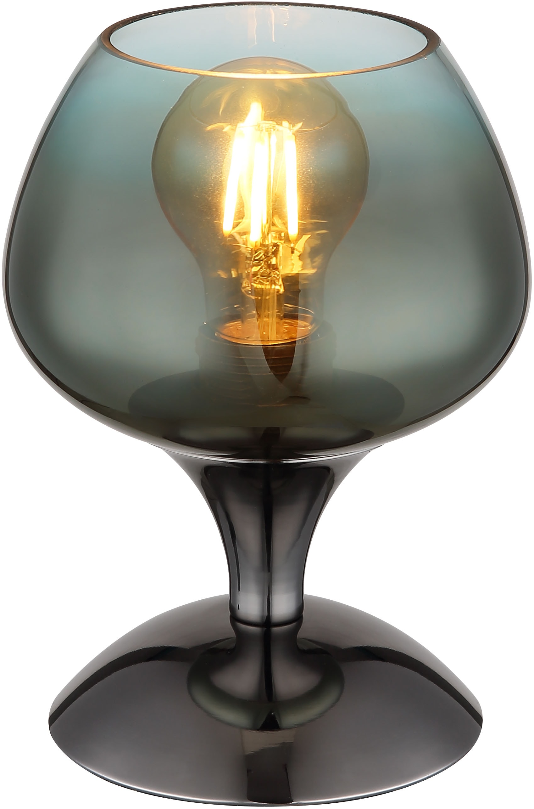 GLOBO LIGHTING Tischleuchte »MAXY«, Leuchtmittel E27 | ohne Leuchtmittel, Tischlampe/Glas grün/modern/Wohnzimmer/Schlafzimmer