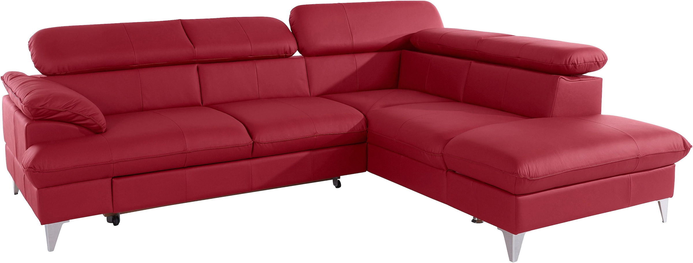 COTTA Ecksofa »Caluso L-Form«, mit Kopfteilverstellung, wahlweise mit Bettfunktion & Bettkasten