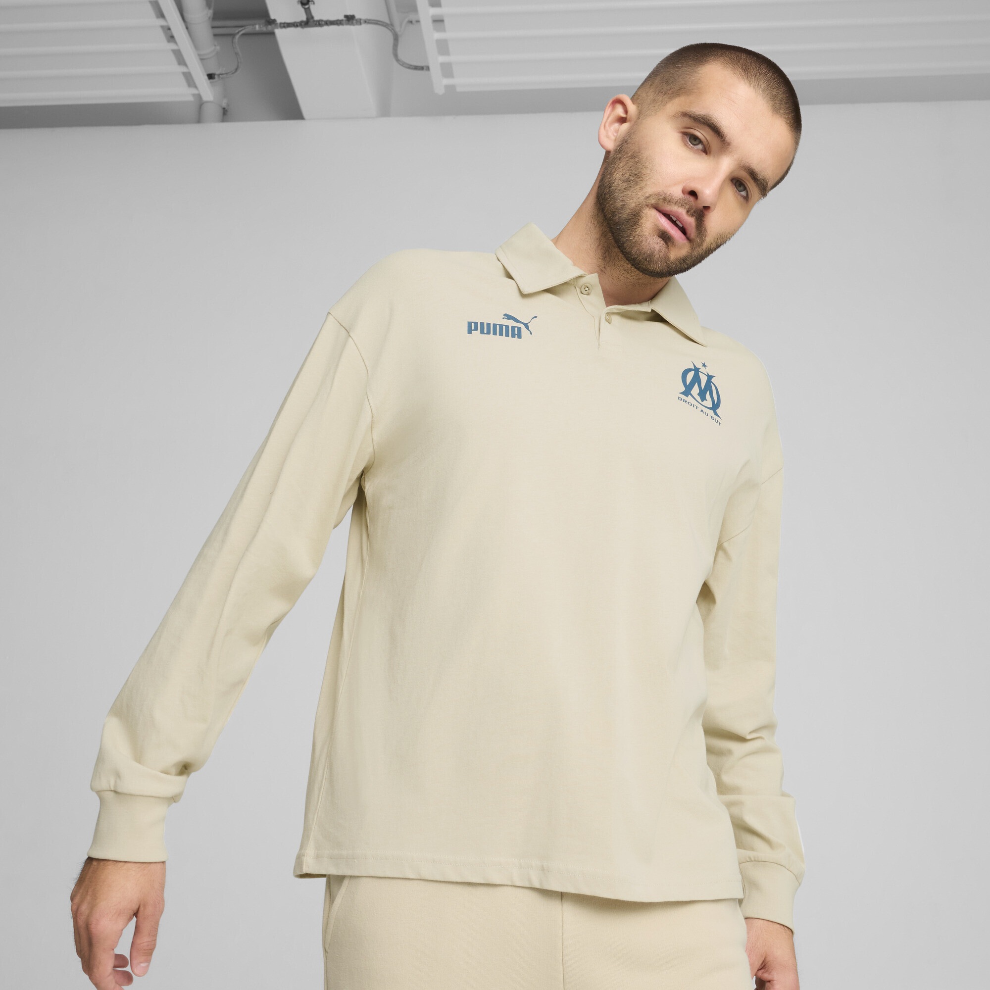 PUMA Poloshirt »Olympique de Marseille ftblCULTURE+ Langarm-Polo Herren«