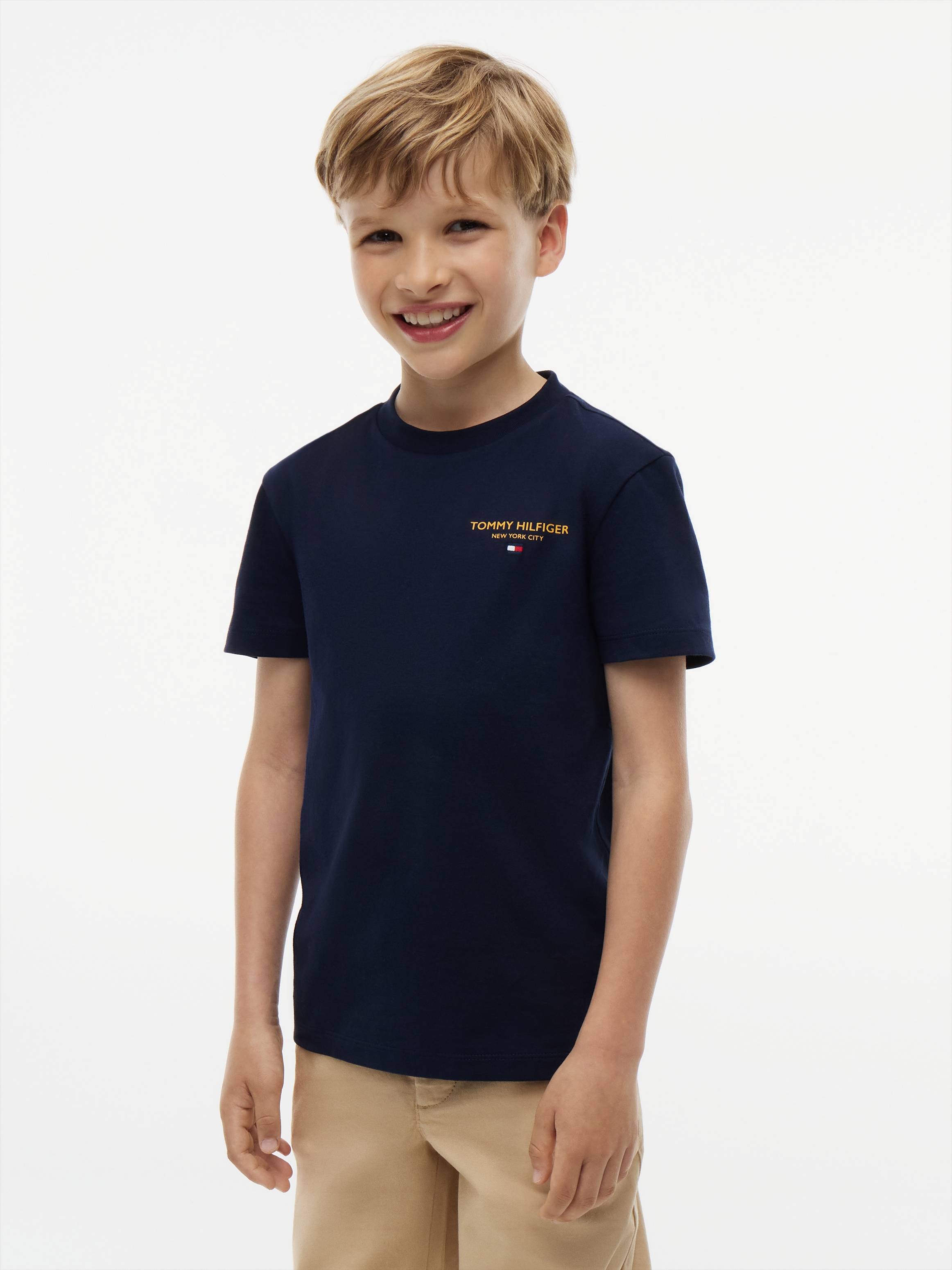 Tommy Hilfiger T-Shirt Rundhalsausschnitt, Regular Fit, Kinder bis 16 Jahre