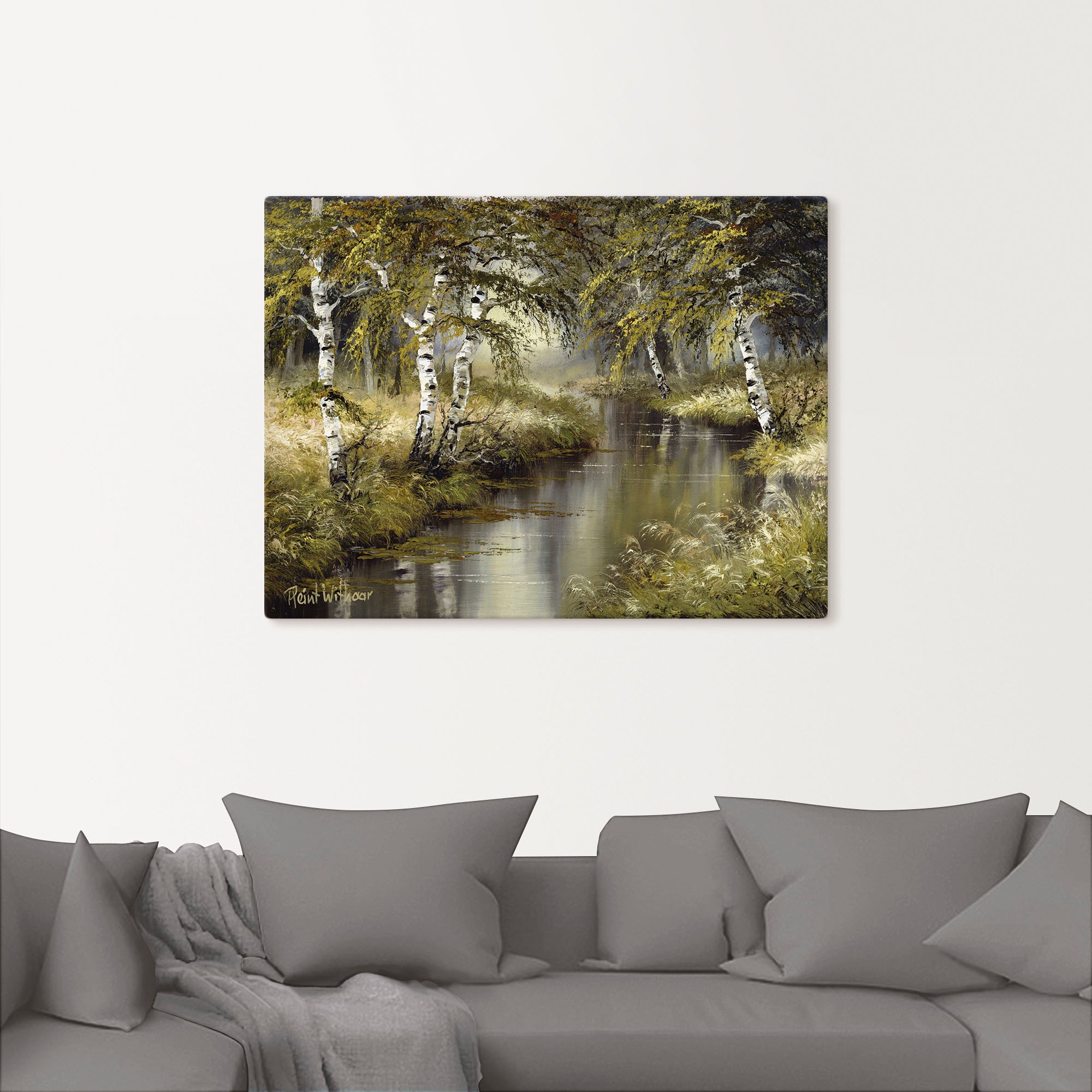 Artland Wandbild »Kanal tief im Wald«, Wald, (1 St.), als Leinwandbild, Poster, Wandaufkleber in verschied. Größen