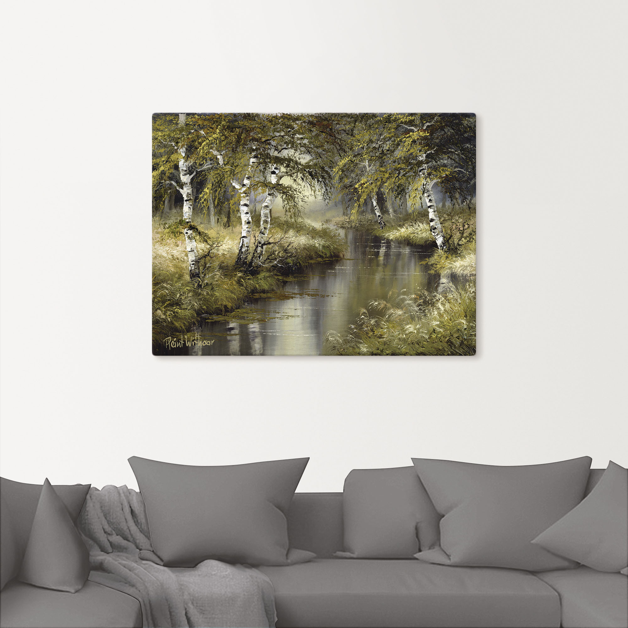Thumbnail - Artland Wandbild "Kanal tief im Wald", Wald, (1 St.), als Leinwandbild, Poster, Wandaufkleber in verschied. Größen