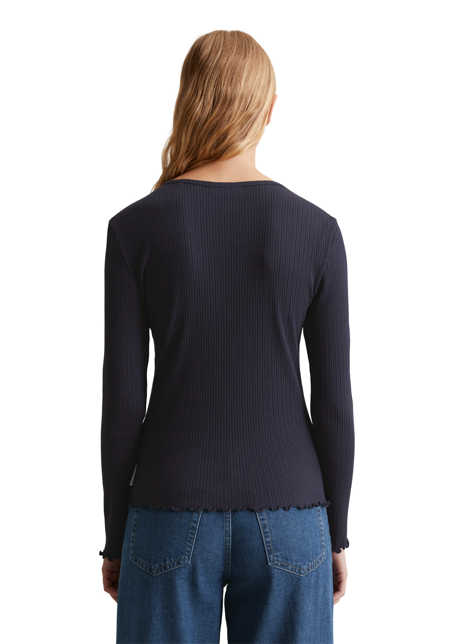 Marc O'Polo DENIM Langarmshirt »aus modernem Ribbjersey«