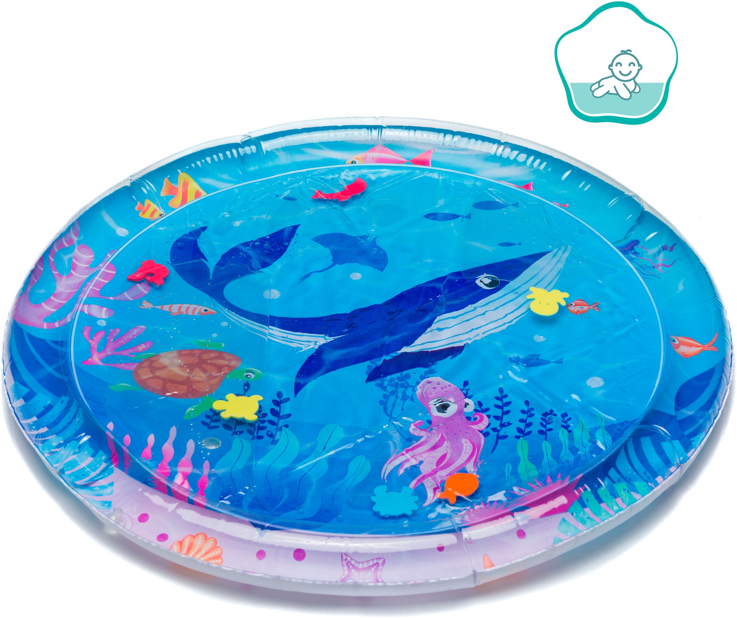 Fillikid Spielmatte »Wasserspielmatte, Ocean rund«, teilweise mit Wasser befüllbar