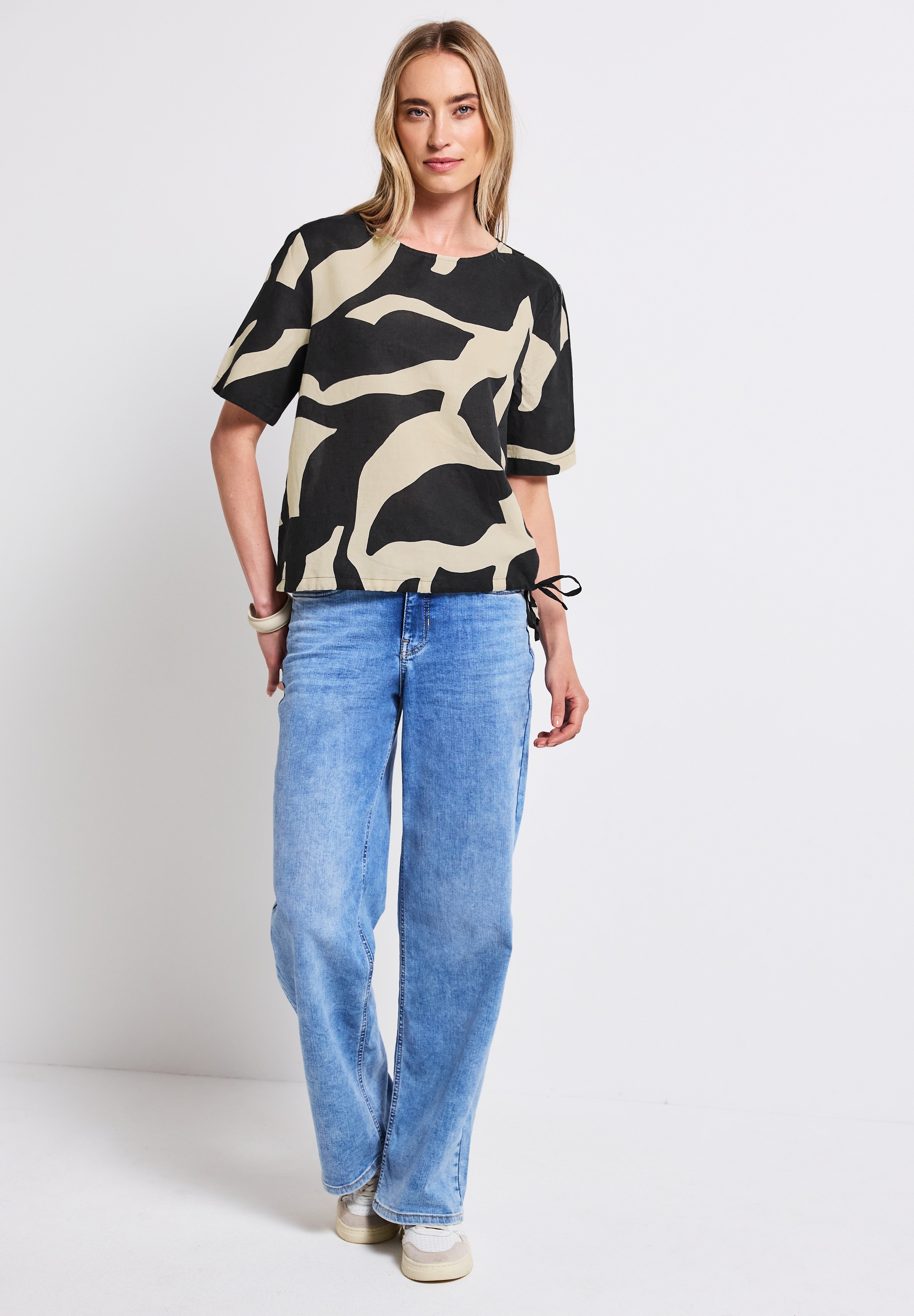 STREET ONE Shirtbluse, mit Tunnelzugsaum