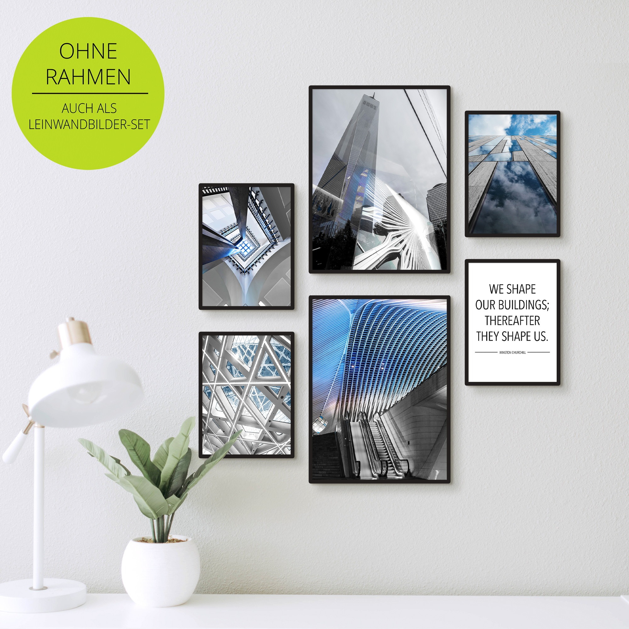 OTTO home Wandbild »Urban Cityscapes« Elemente der Architektur 6 Stk. tlg. als Poster oder Leinwandbilder Set