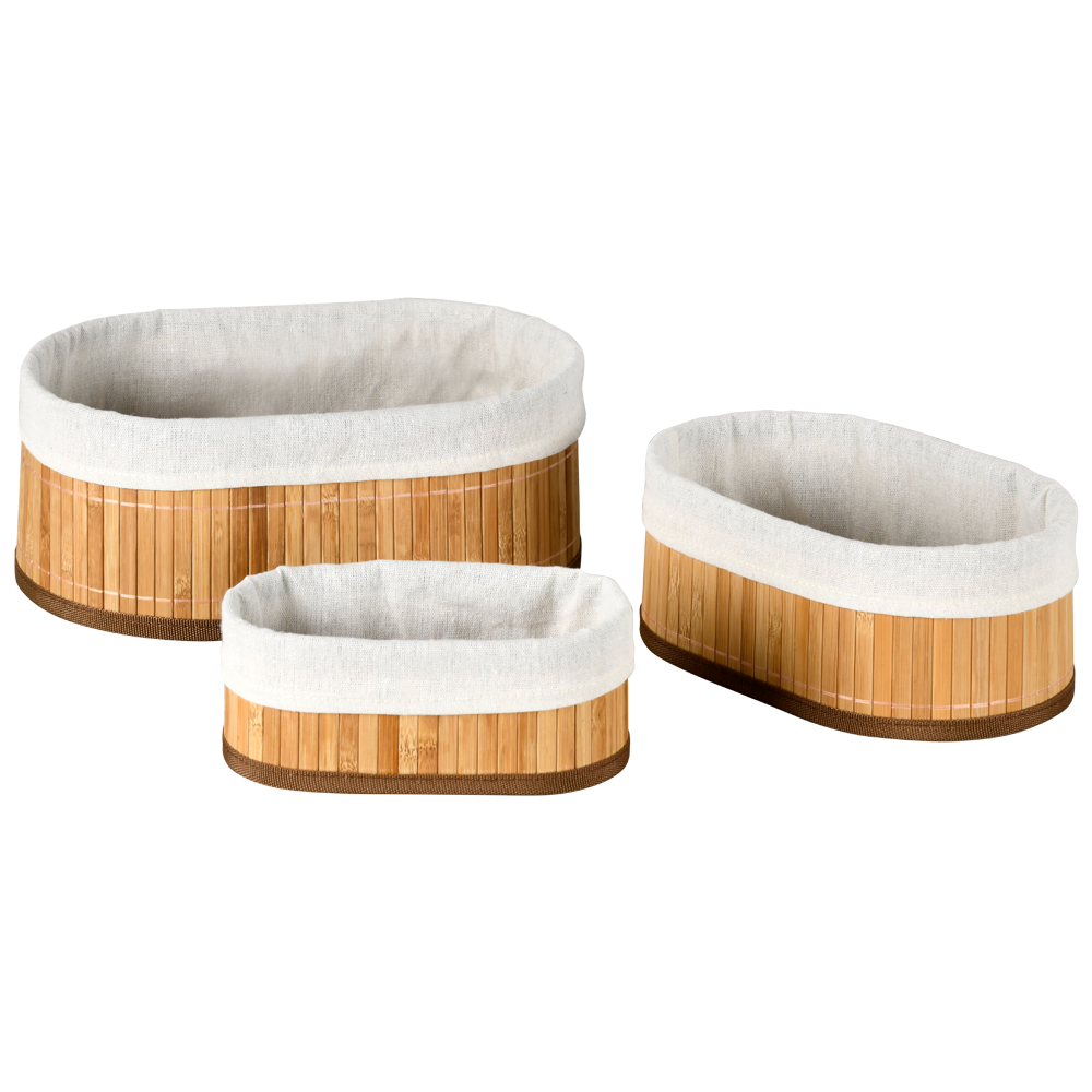 KESPER Aufbewahrungskorb "Bambus Körbchen, 3er Set, FSC", (Set, 3 St.), in günstig online kaufen