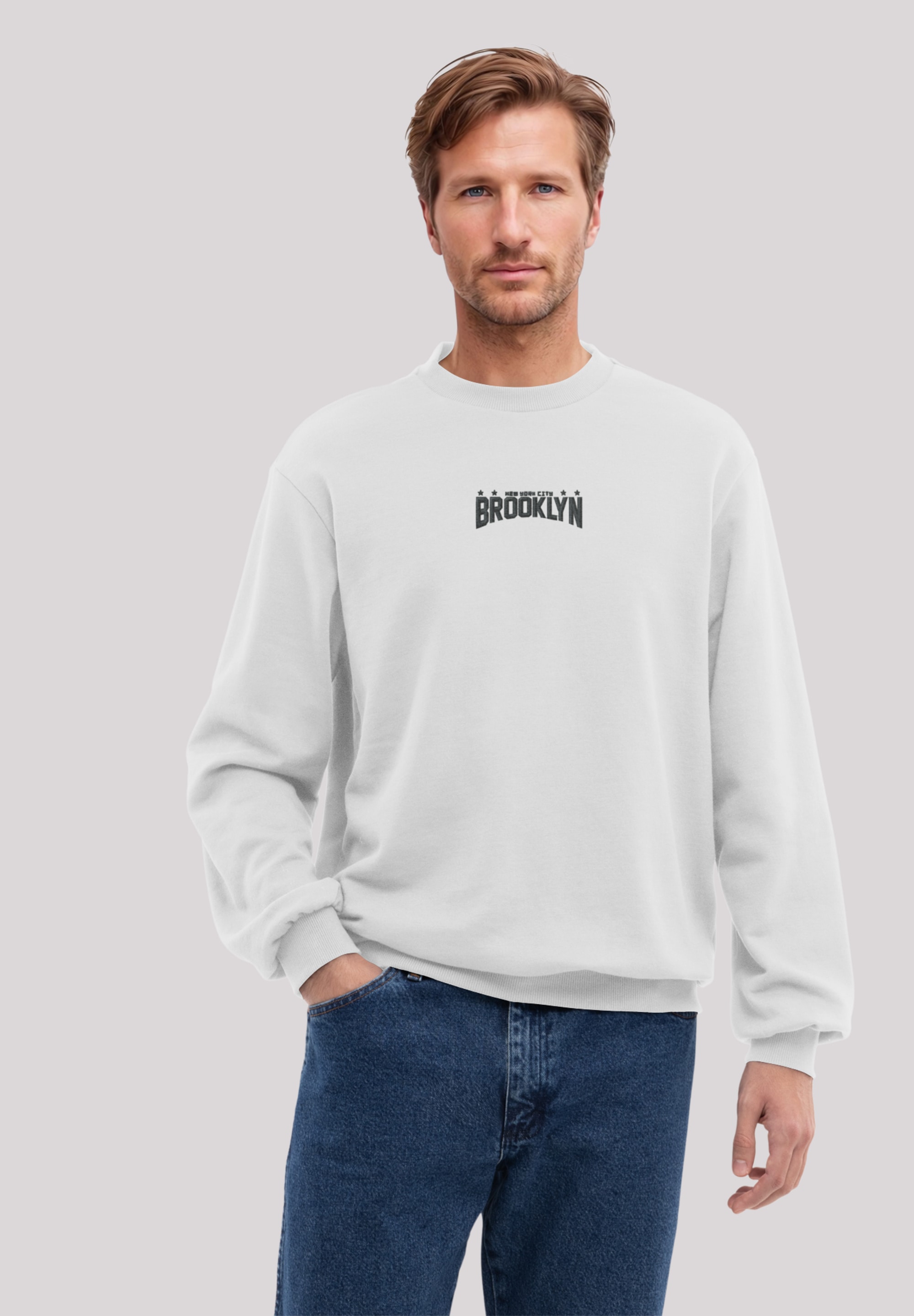 F4NT4STIC Sweatshirt "Brooklyn New York Bestickt", Premium Qualität günstig online kaufen