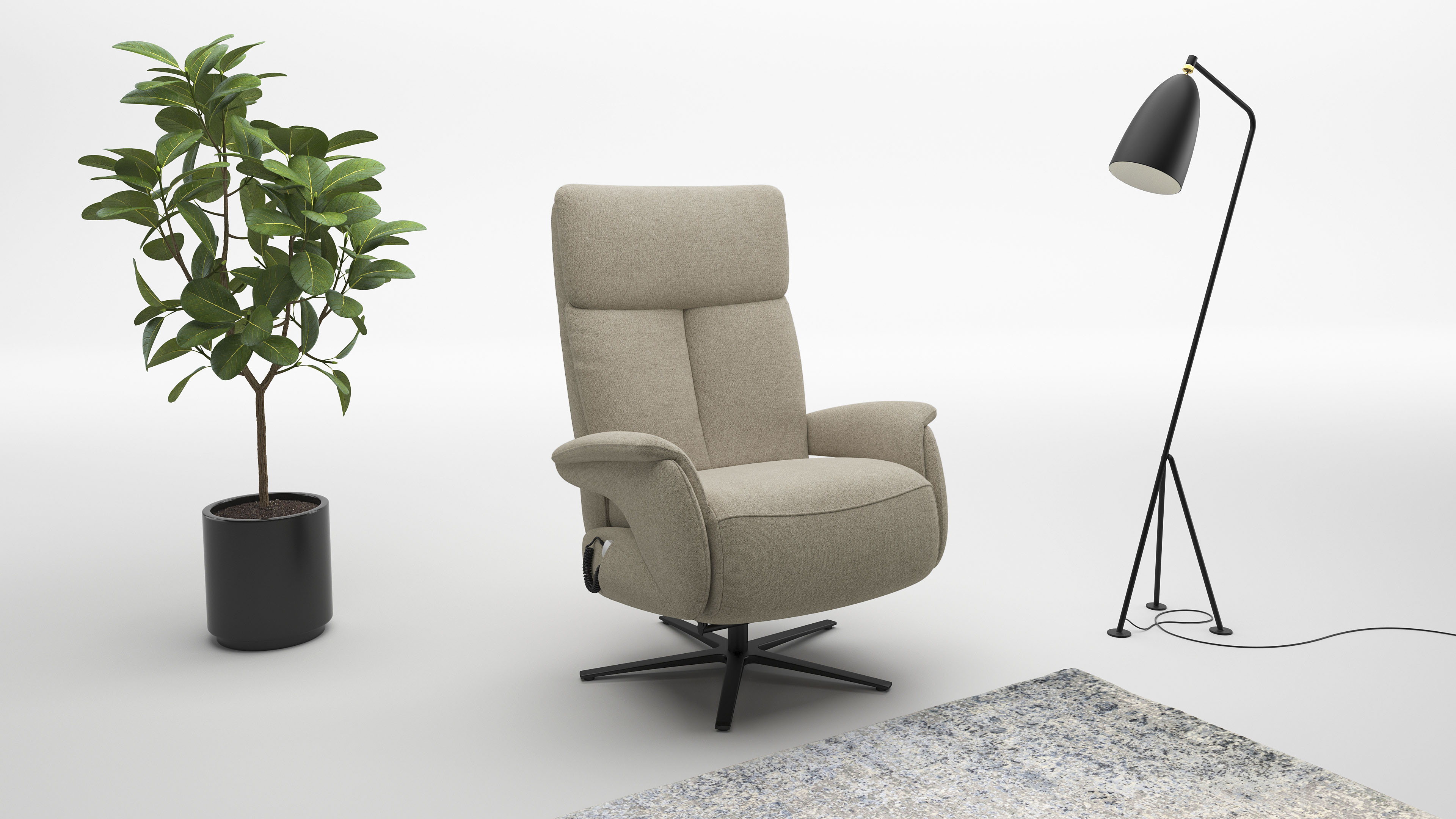 sit&more TV-Sessel "Triple Seven Xtra large, bis 200kg belastbar, mit Herz-Waage Funktion" inkl. Kopfteil- & Drehfunktion, wahlweise mit Akku und Aufstehhilfe
