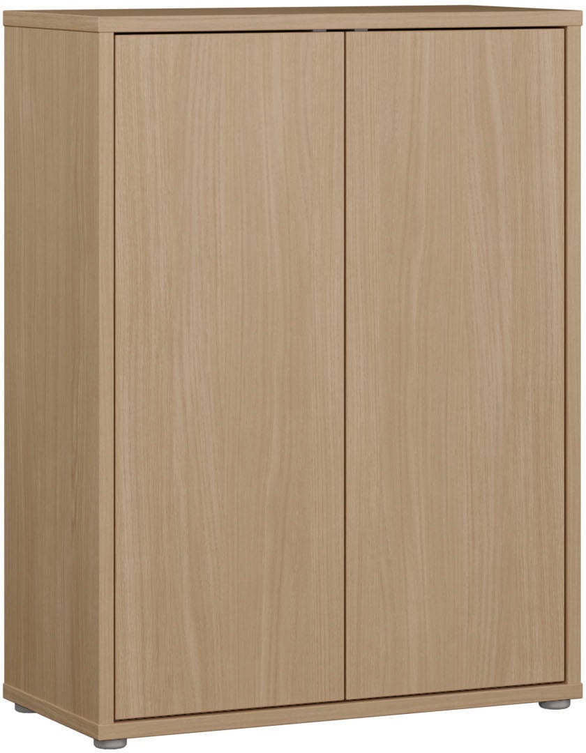 FORTE Schuhschrank "Alice Springs, Schuhschrank, Platz für 15 Paar Schuhe, 2 Türen" B/H/T 74,5/99,1/34,9 cm, Stauraumschrank, Mehrzweckschrank, grifflose Front, Push to open
