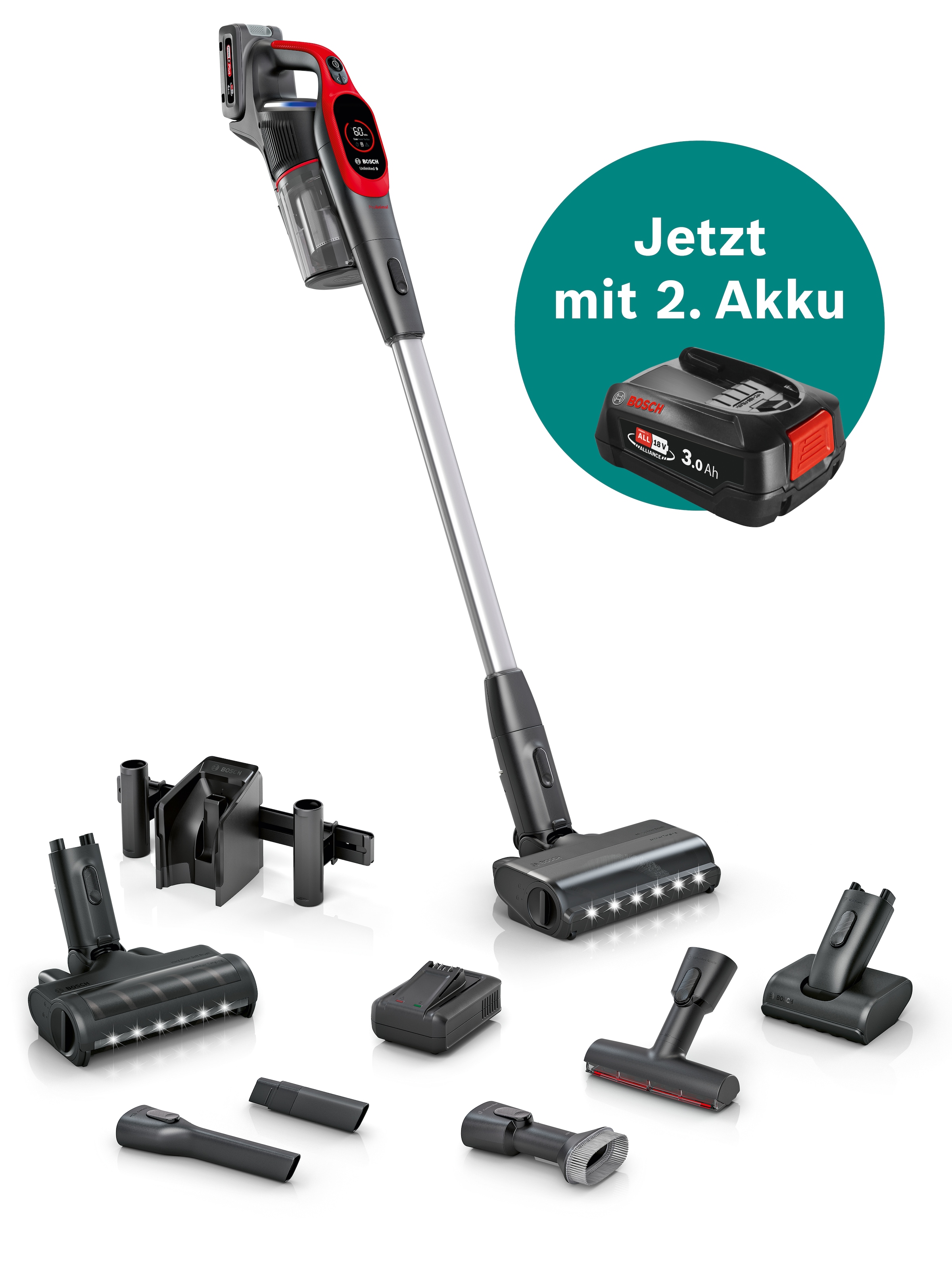 BOSCH Akku-Stielstaubsauger "HERO Unlimited 9 ProAnimal BKS941PET, MicroCle günstig online kaufen
