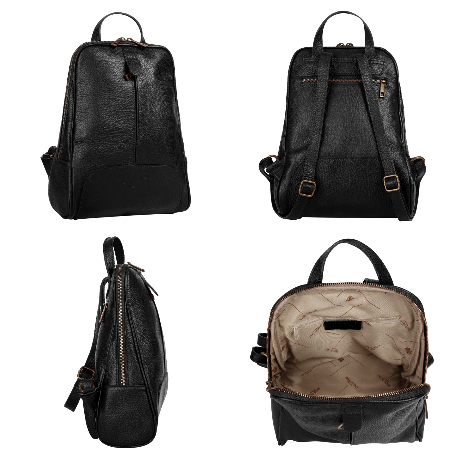 Samantha Look Cityrucksack, echt Leder, Made in Italy